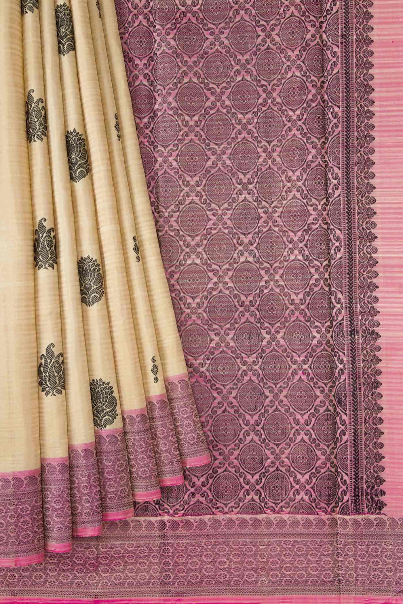 Sandal Dual Tone Kanchipuram Silk Saree