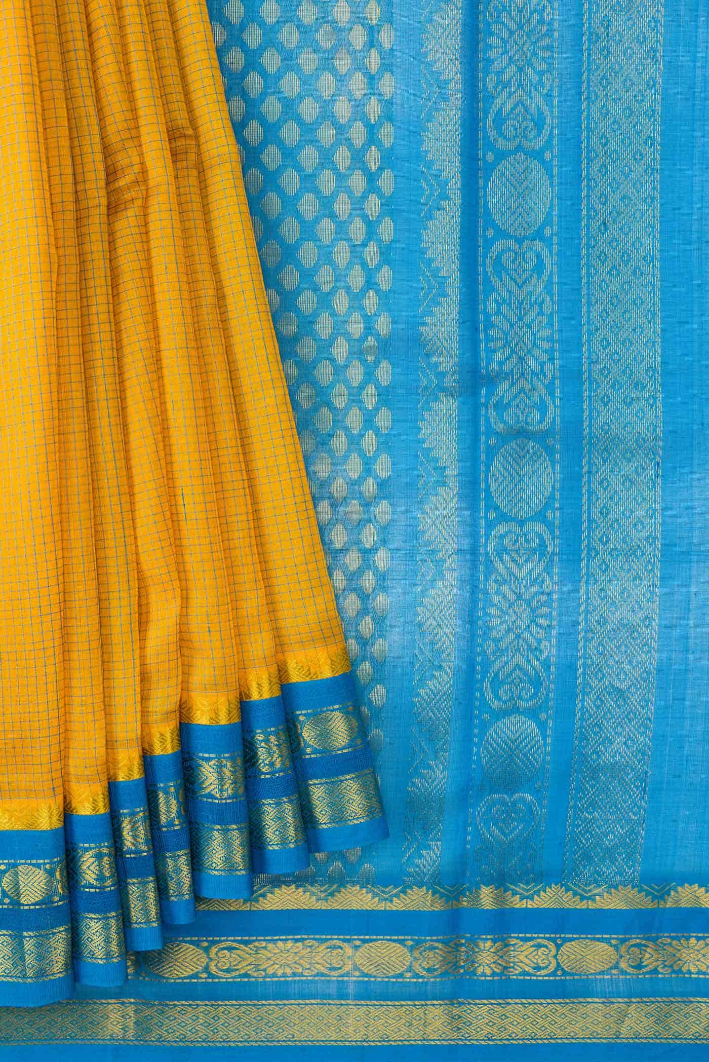 Mustard Silk Cotton Saree