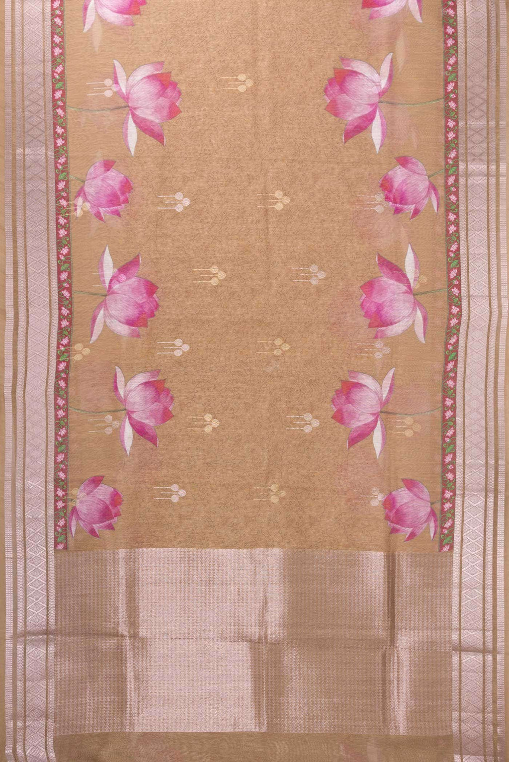 Mustard Blended Linen Saree