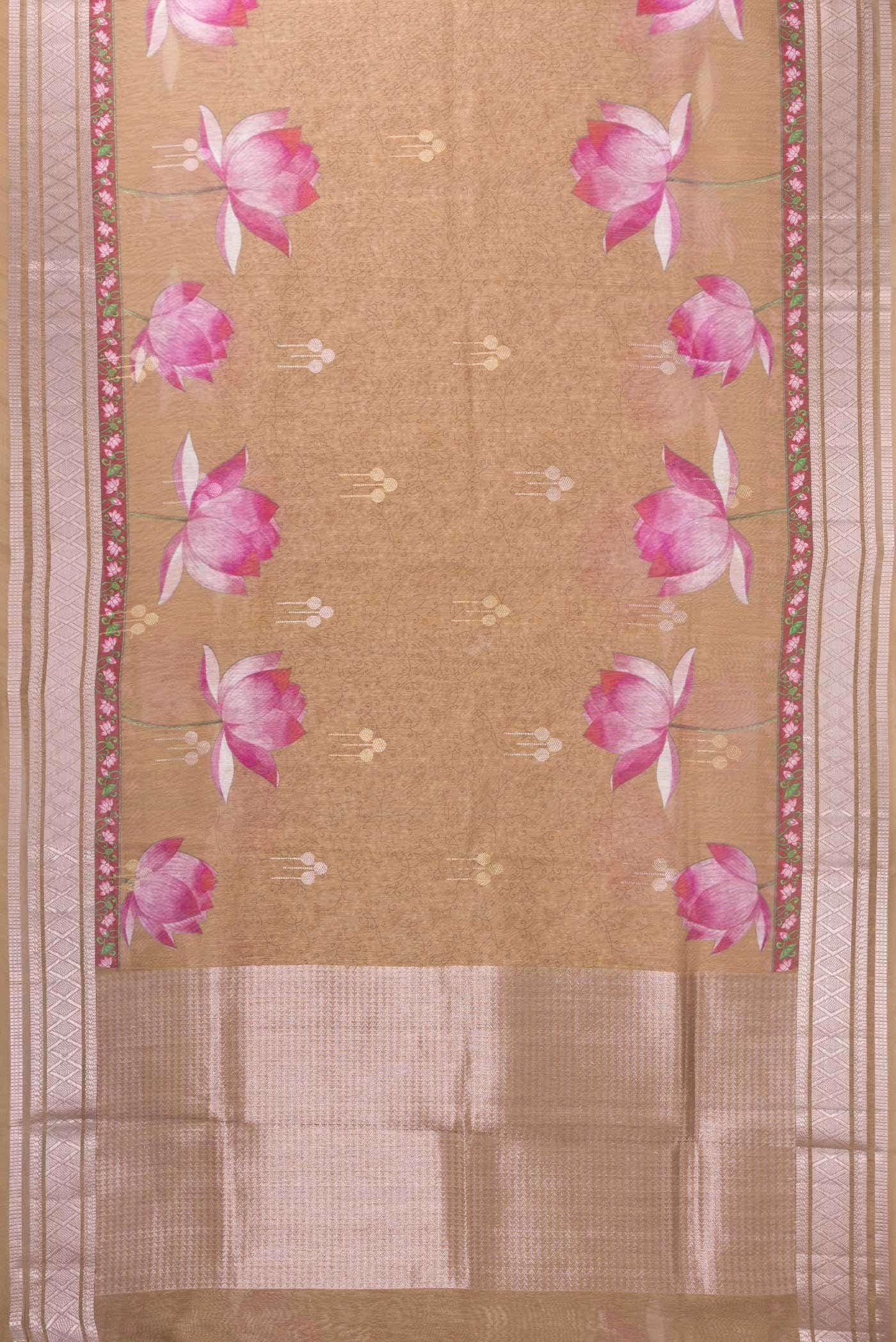 Mustard Blended Linen Saree