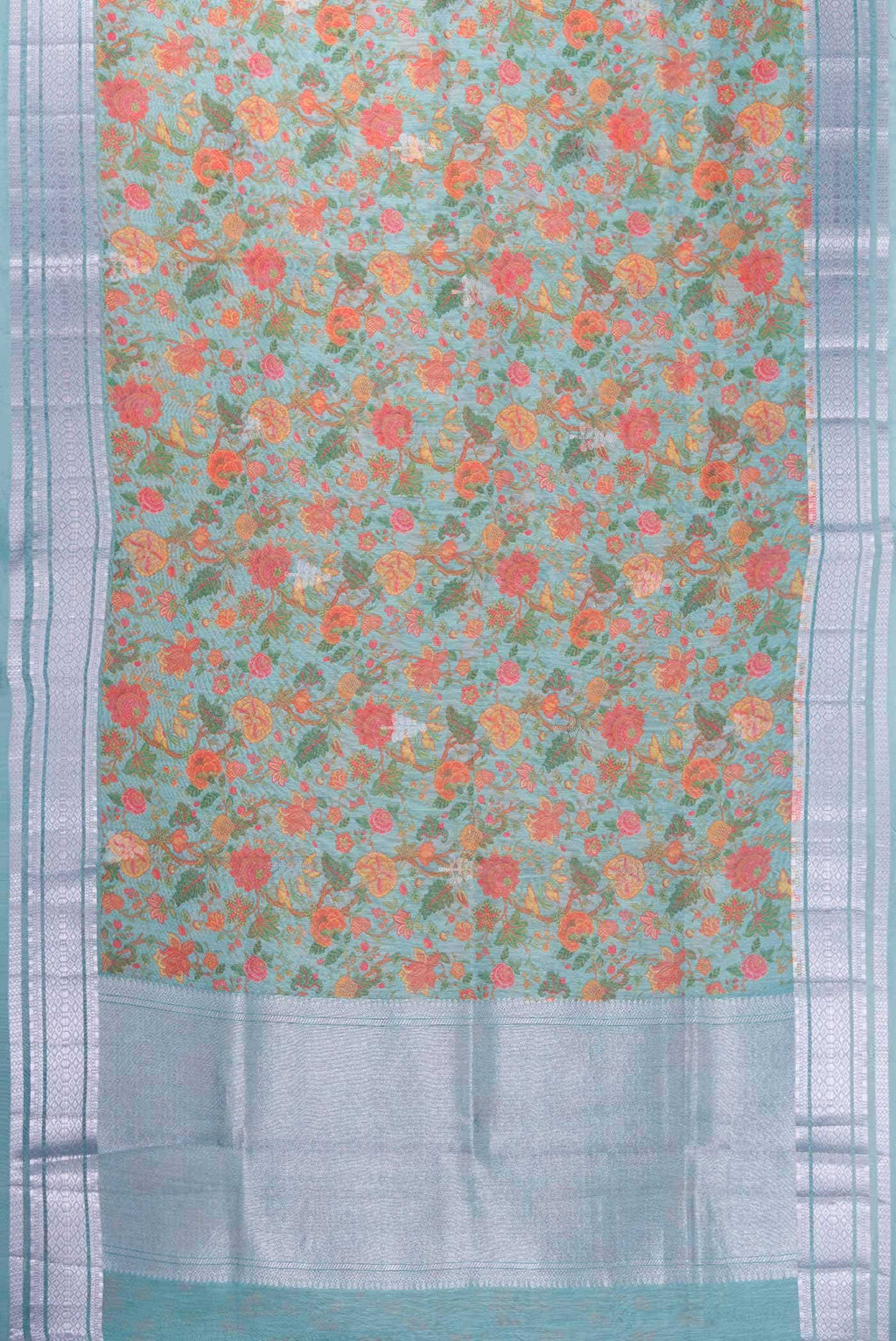 Light Green Blended Linen Saree