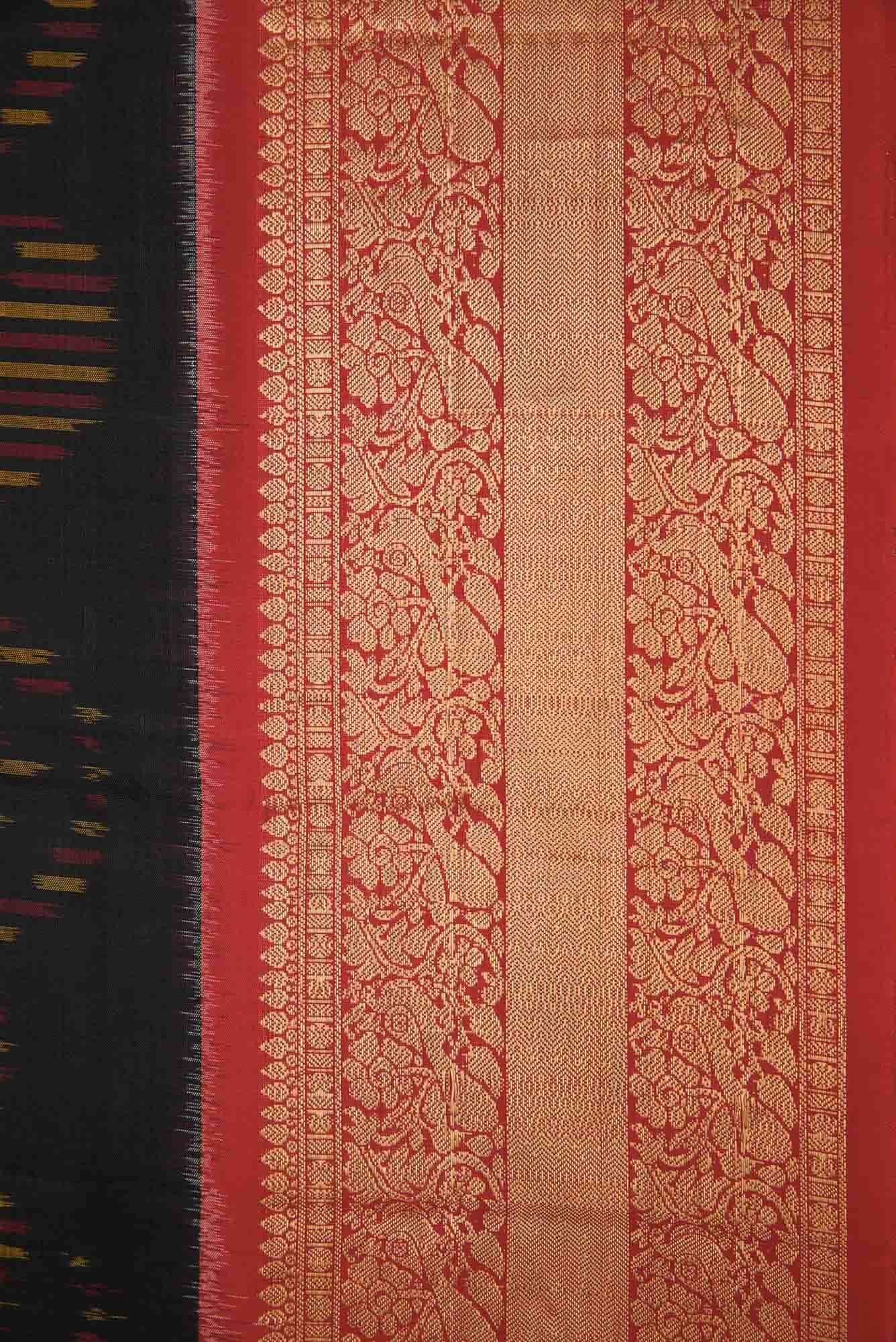 Black Dual Tone Soft Silk Saree