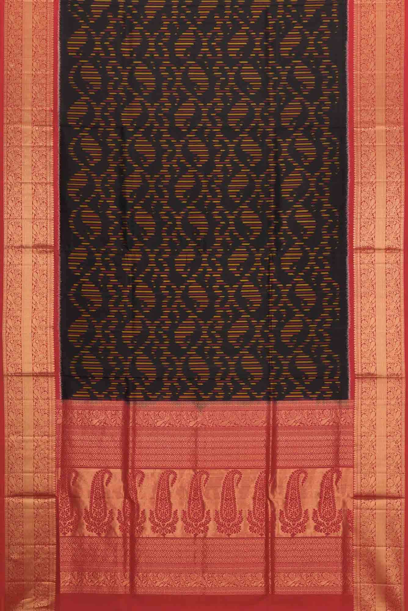 Black Dual Tone Soft Silk Saree
