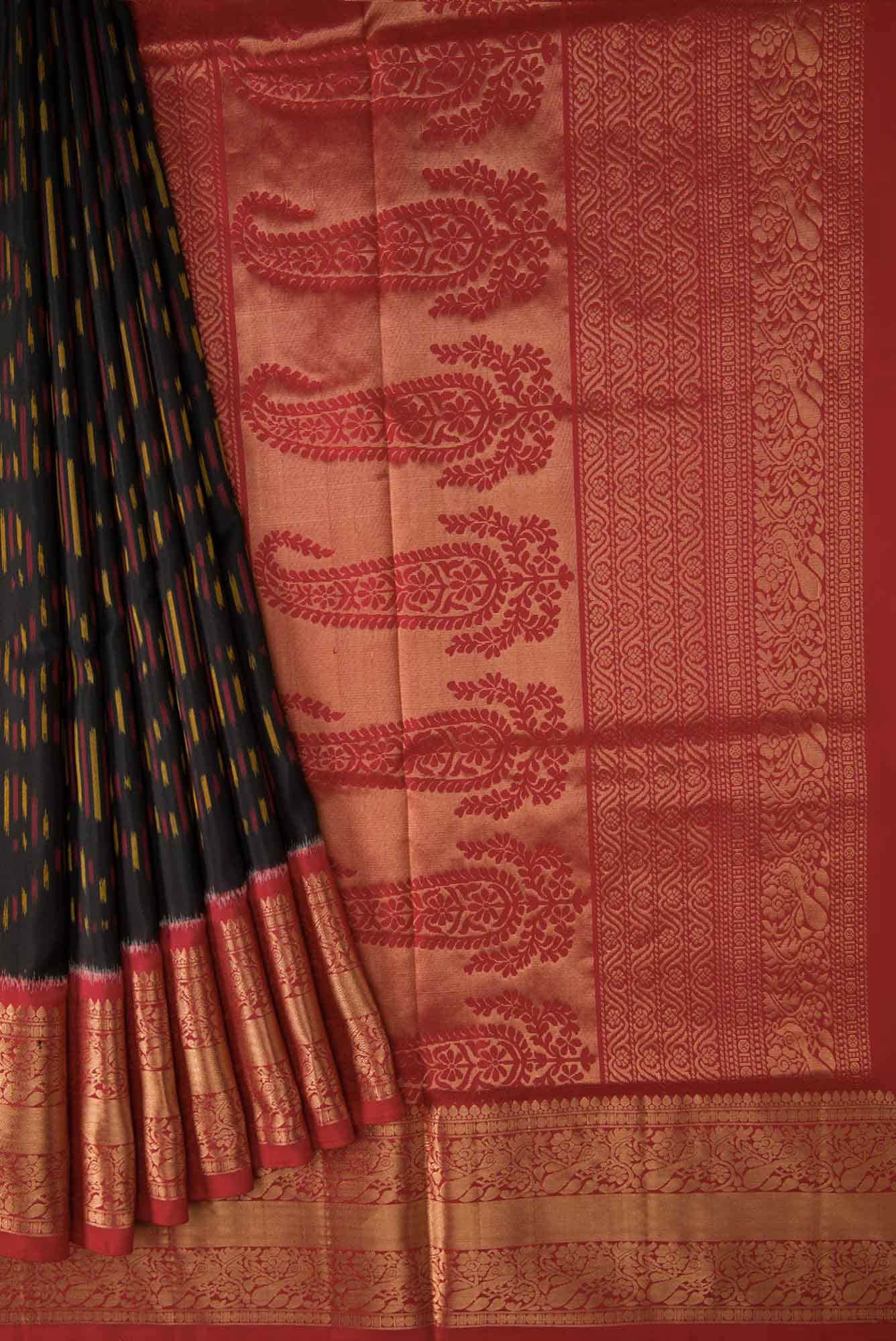 Black Dual Tone Soft Silk Saree