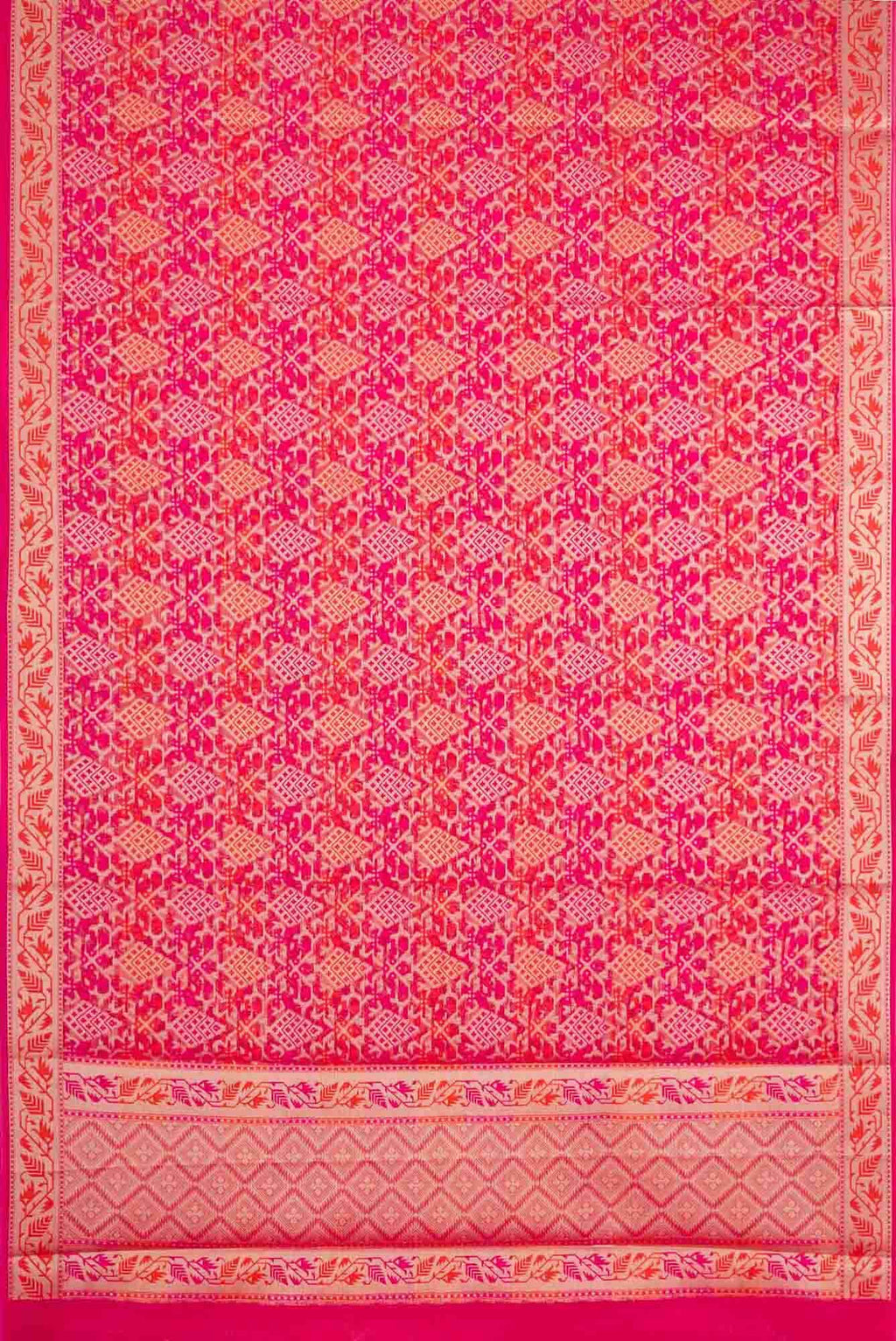 Dark Pink Dual Tone Blended Kota Silk Saree