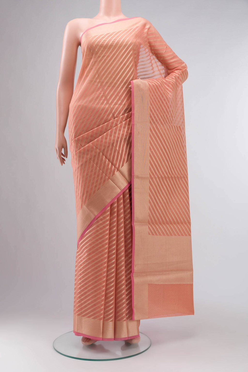 Peach Kota Silk Saree