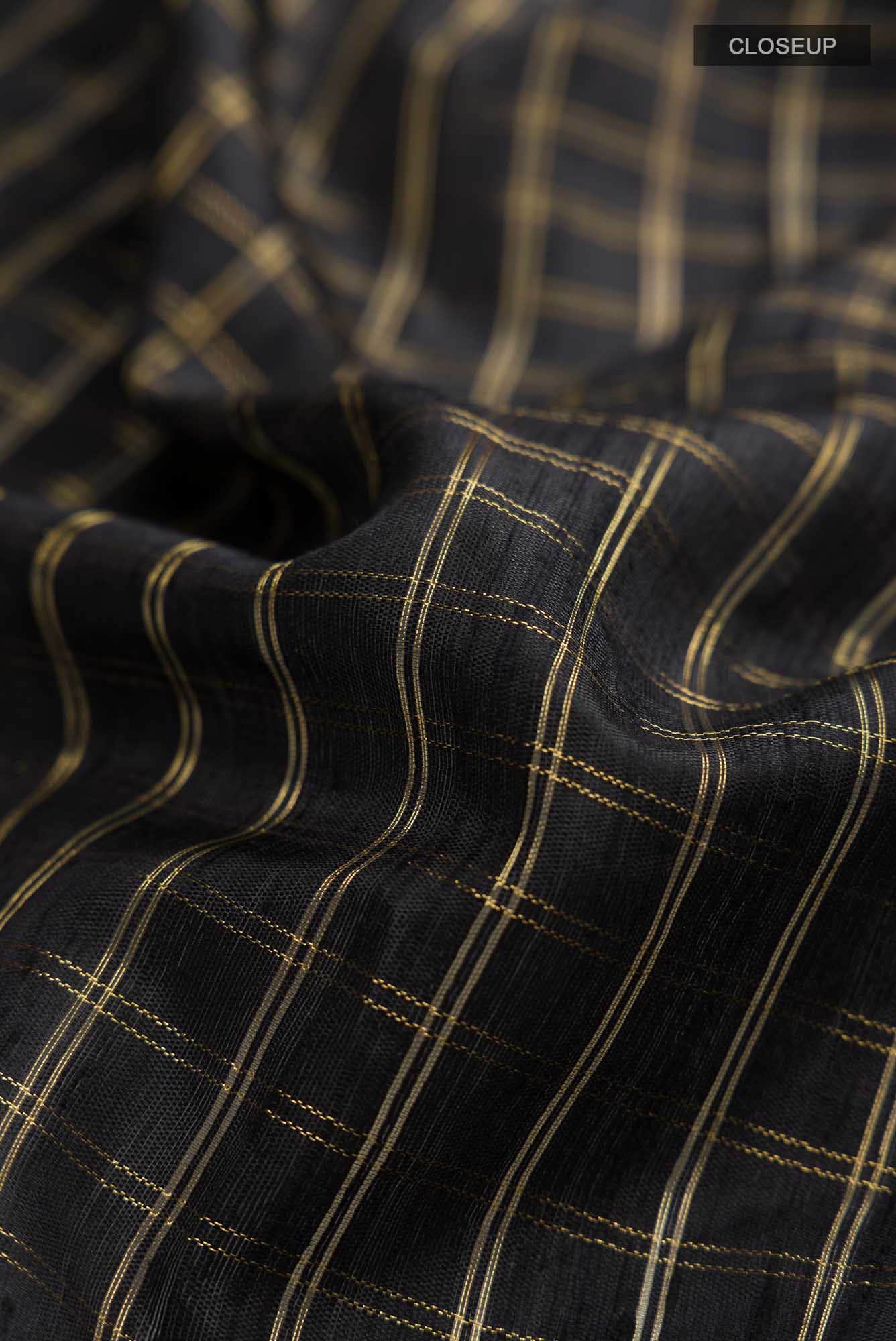 Black Bhagalpuri Tussar Silk Saree