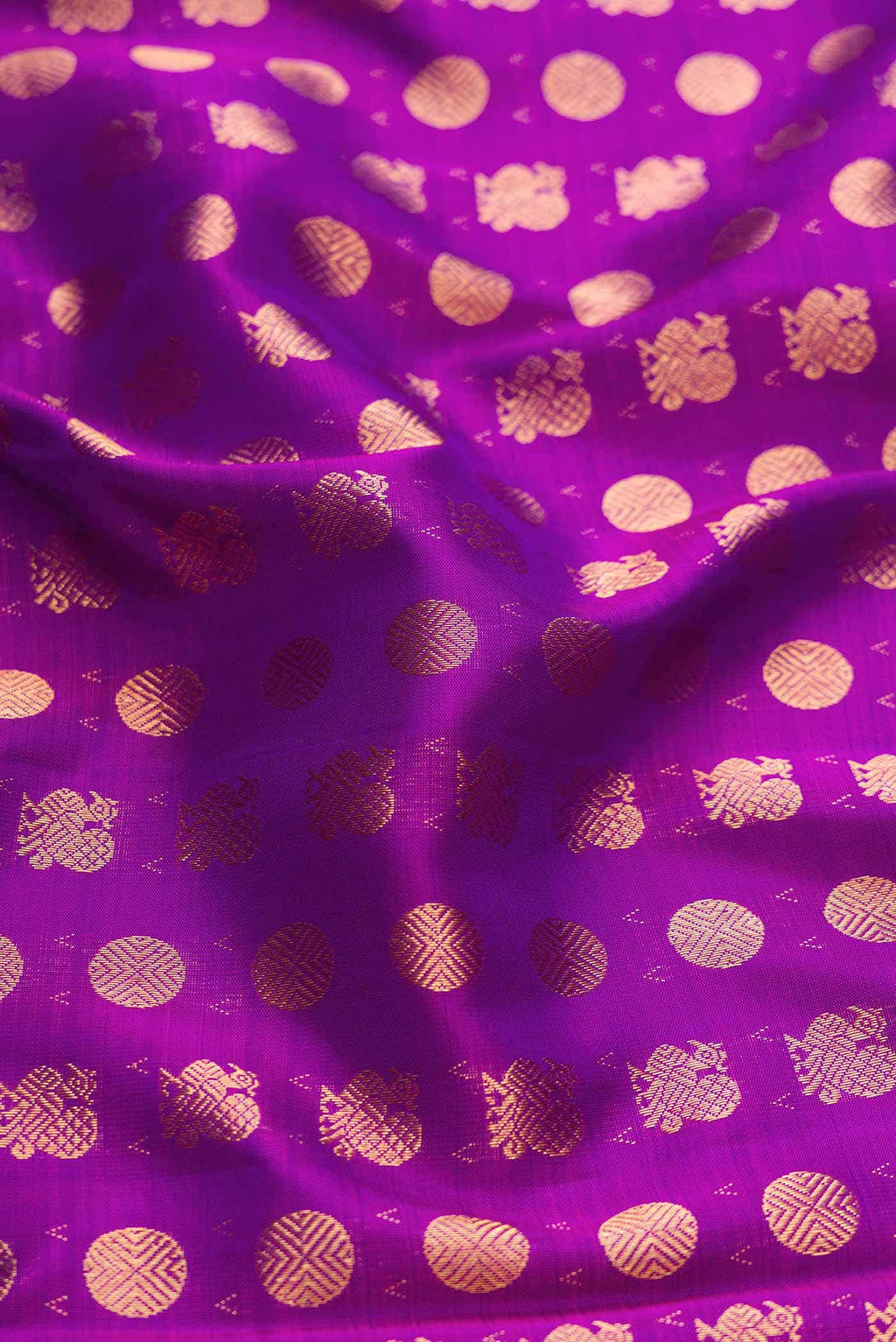 Purple Dual Tone Kanchipuram Silk Saree