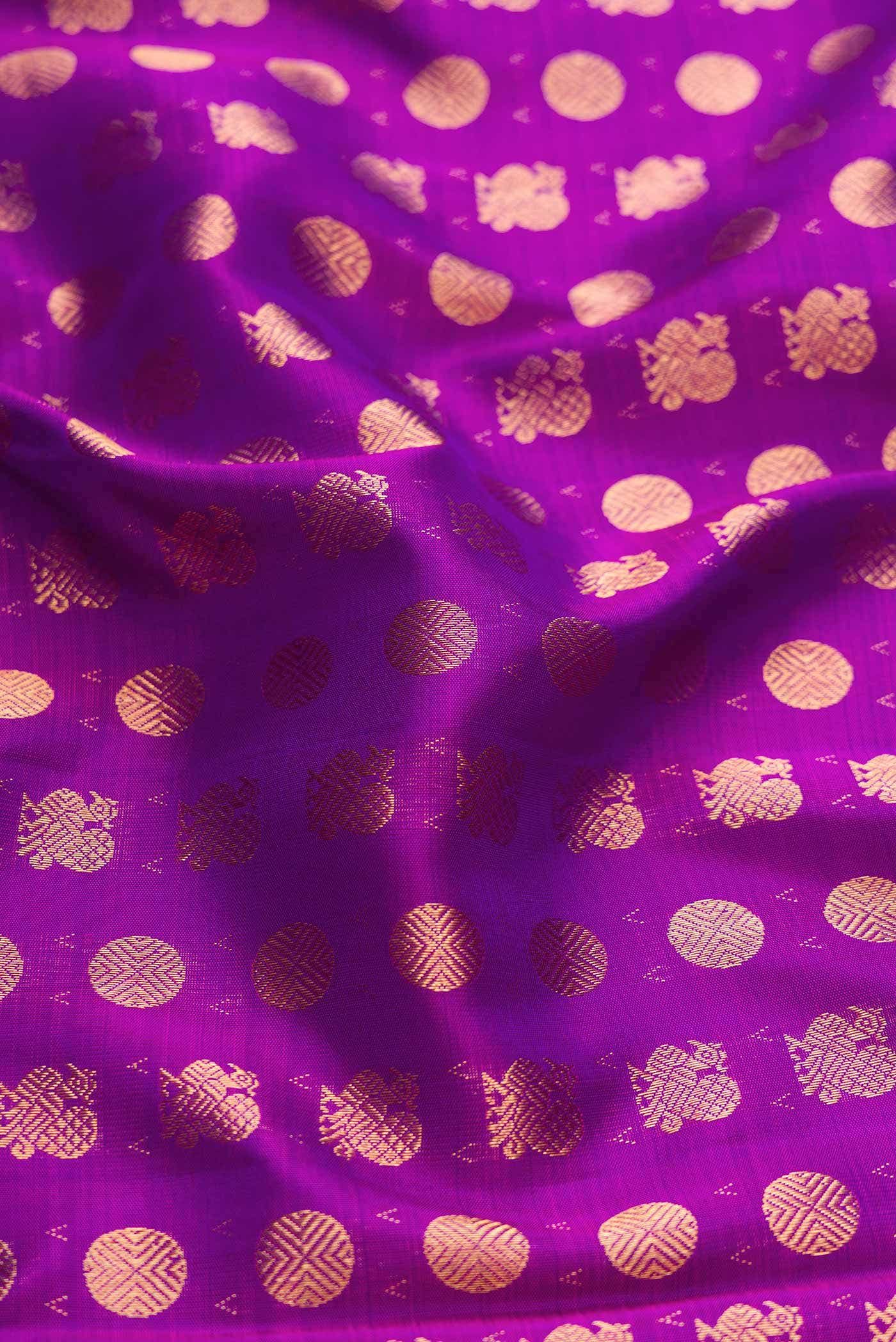 Purple Dual Tone Kanchipuram Silk Saree