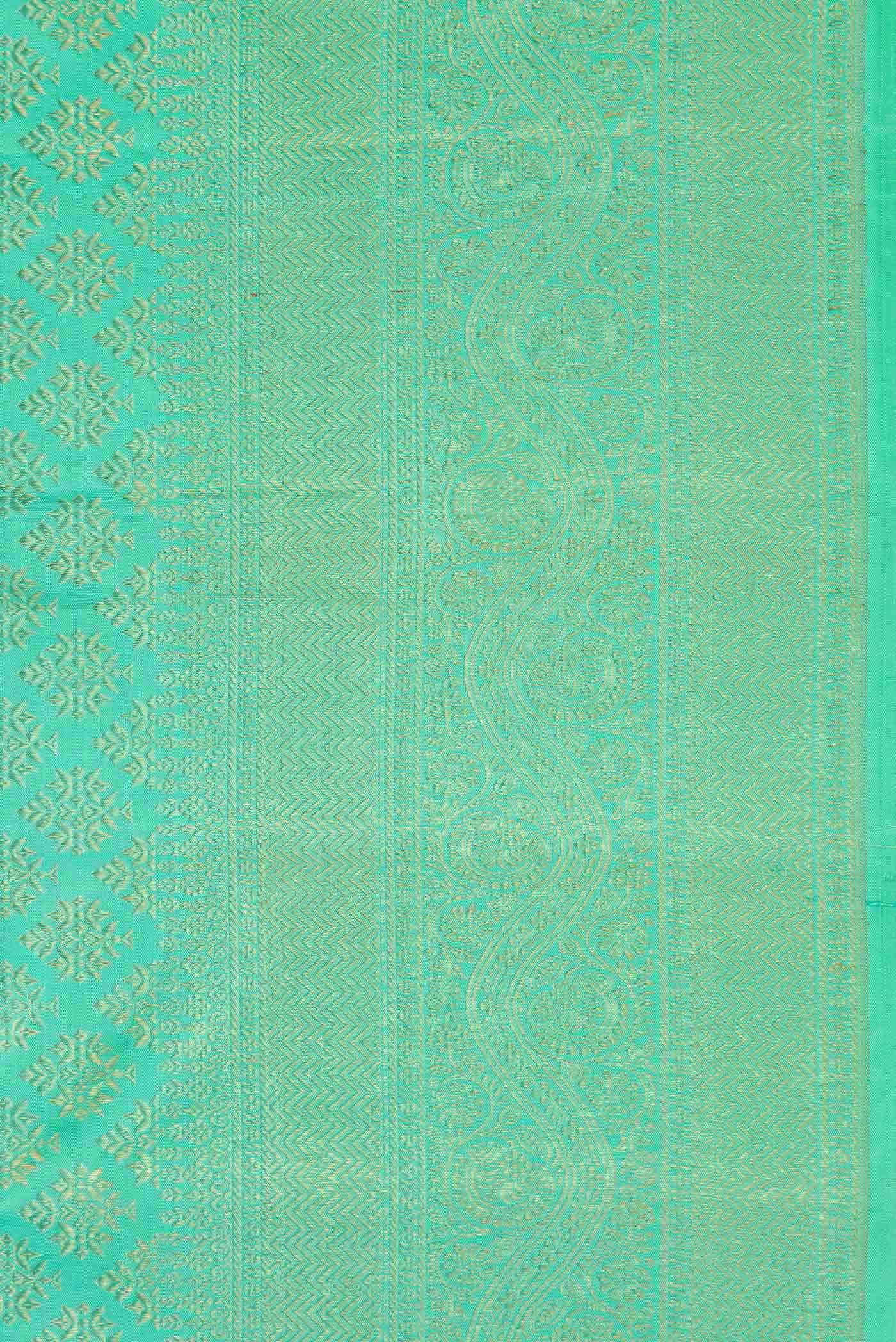 Sea Green Dual Tone Kanchipuram Silk Saree