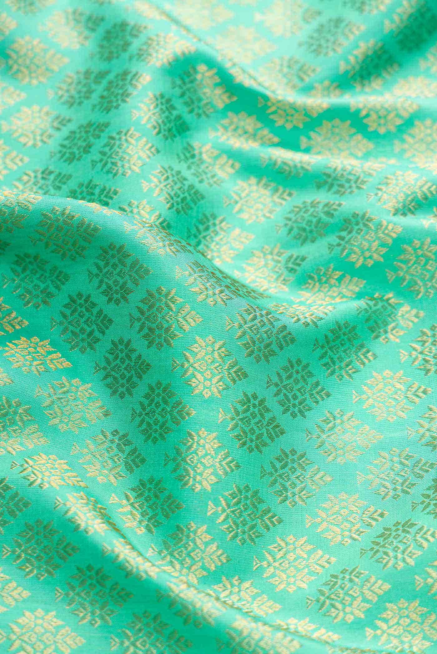 Sea Green Dual Tone Kanchipuram Silk Saree