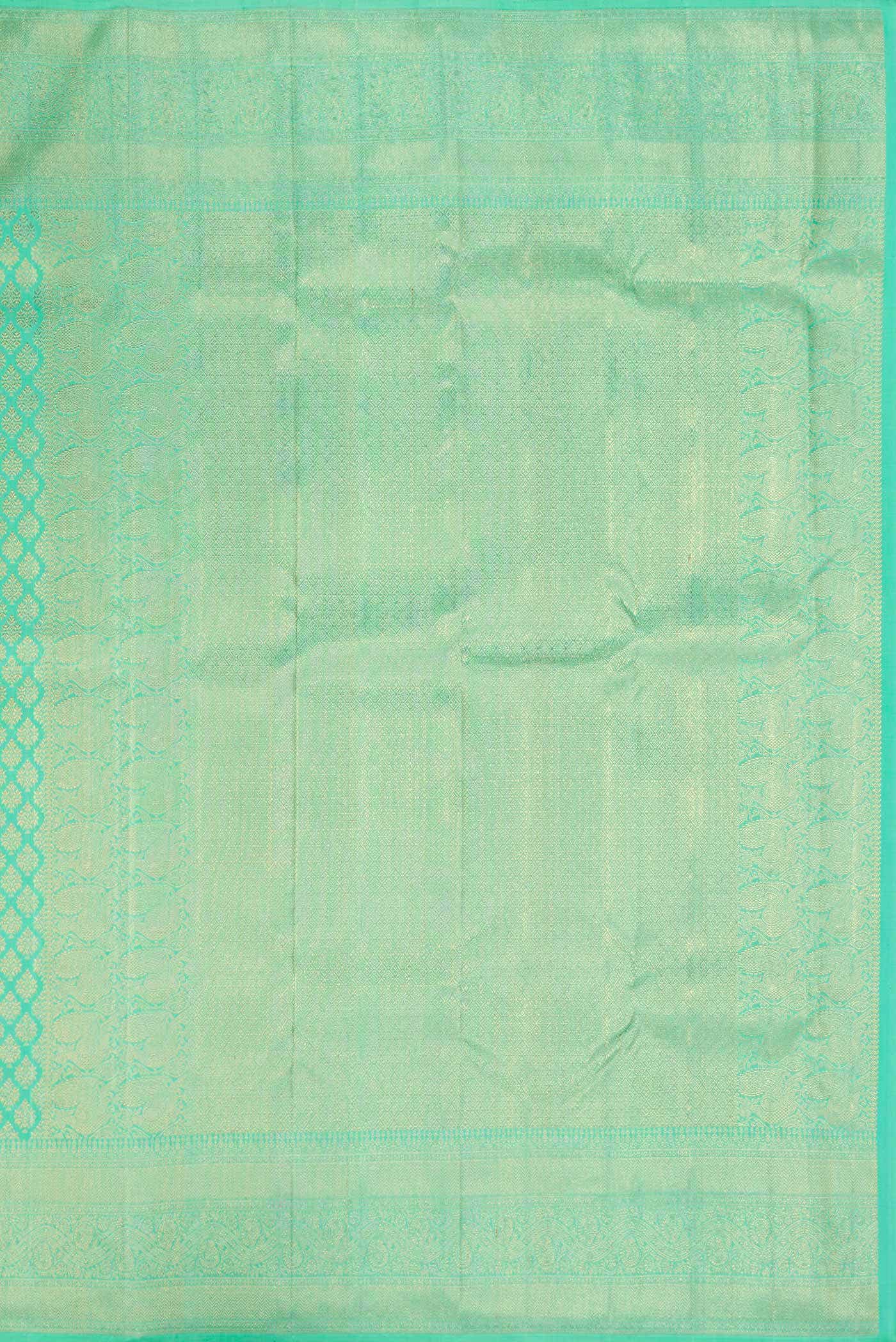 Sea Green Dual Tone Kanchipuram Silk Saree