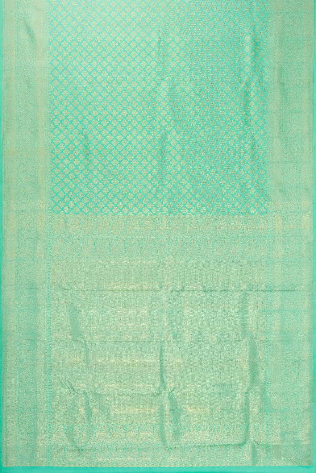 Sea Green Dual Tone Kanchipuram Silk Saree