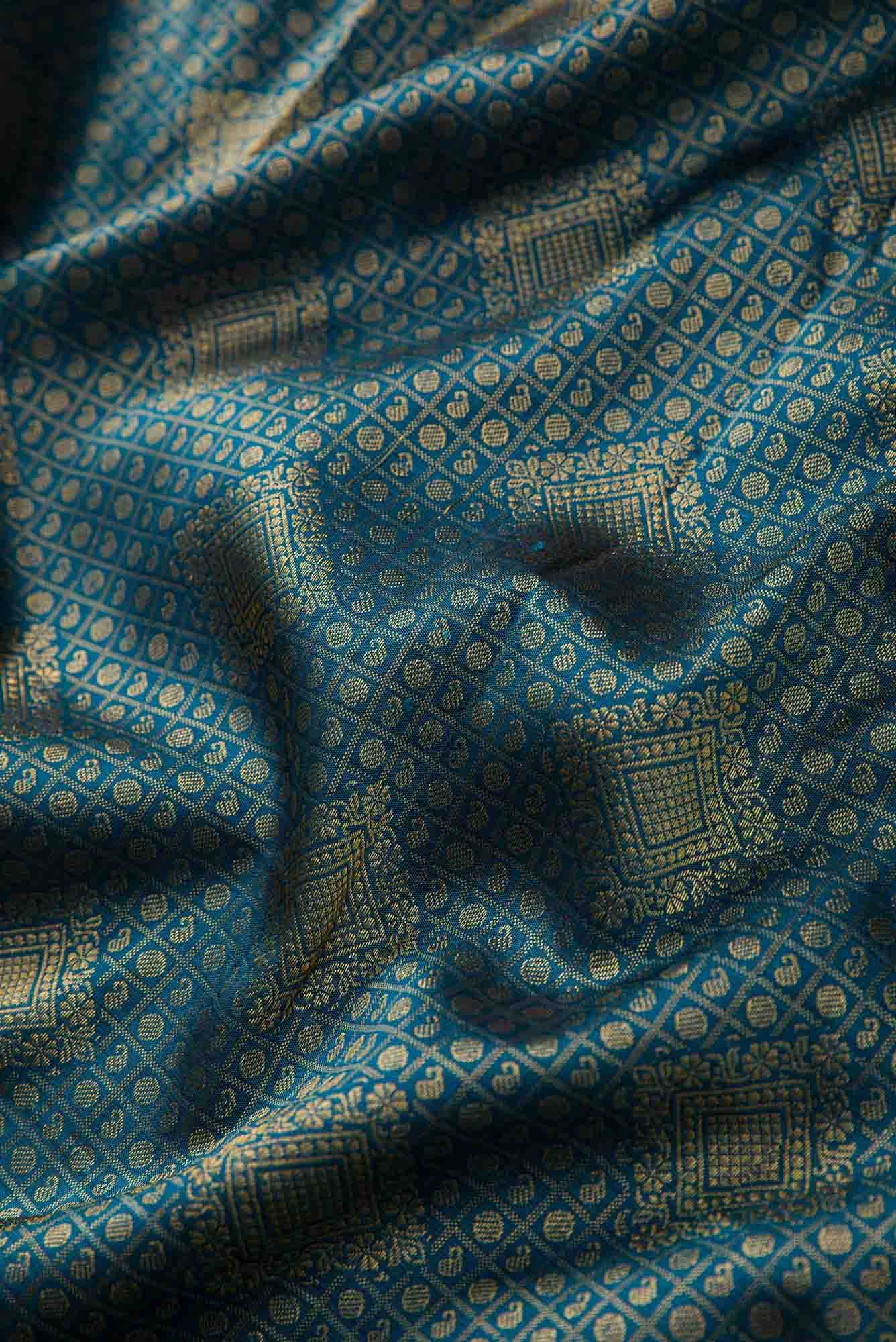 Blue Kanchipuram Silk Saree