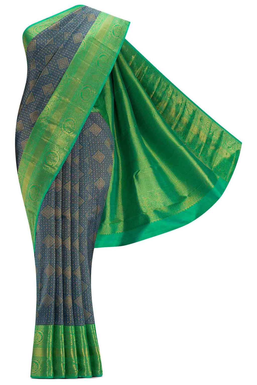 Blue Kanchipuram Silk Saree