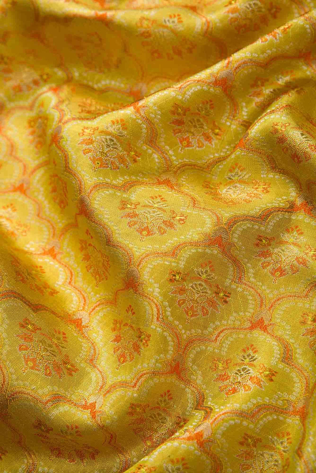 Yellow Kanchipuram Tissue Silk Saree