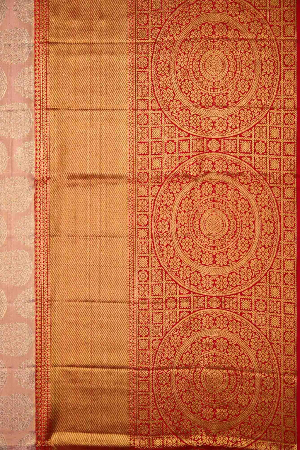 Rose Pink Kanchipuram Tissue Silk Saree