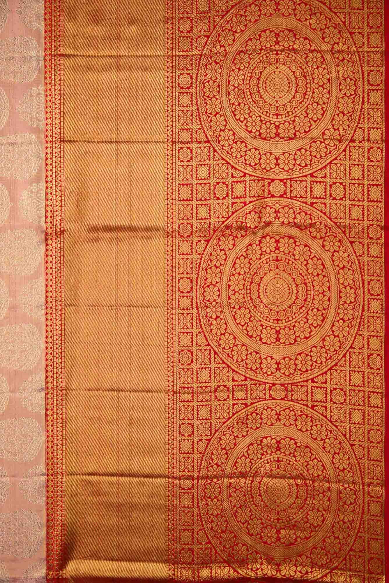 Rose Pink Kanchipuram Tissue Silk Saree
