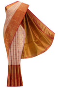 Rose pink Dual Tone Kanjivaram Tissue Silk Saree