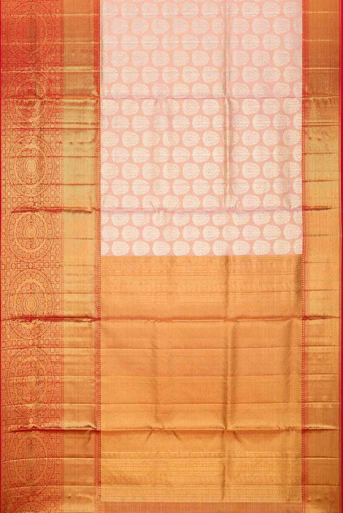 Rose pink Dual Tone Kanjivaram Tissue Silk Saree