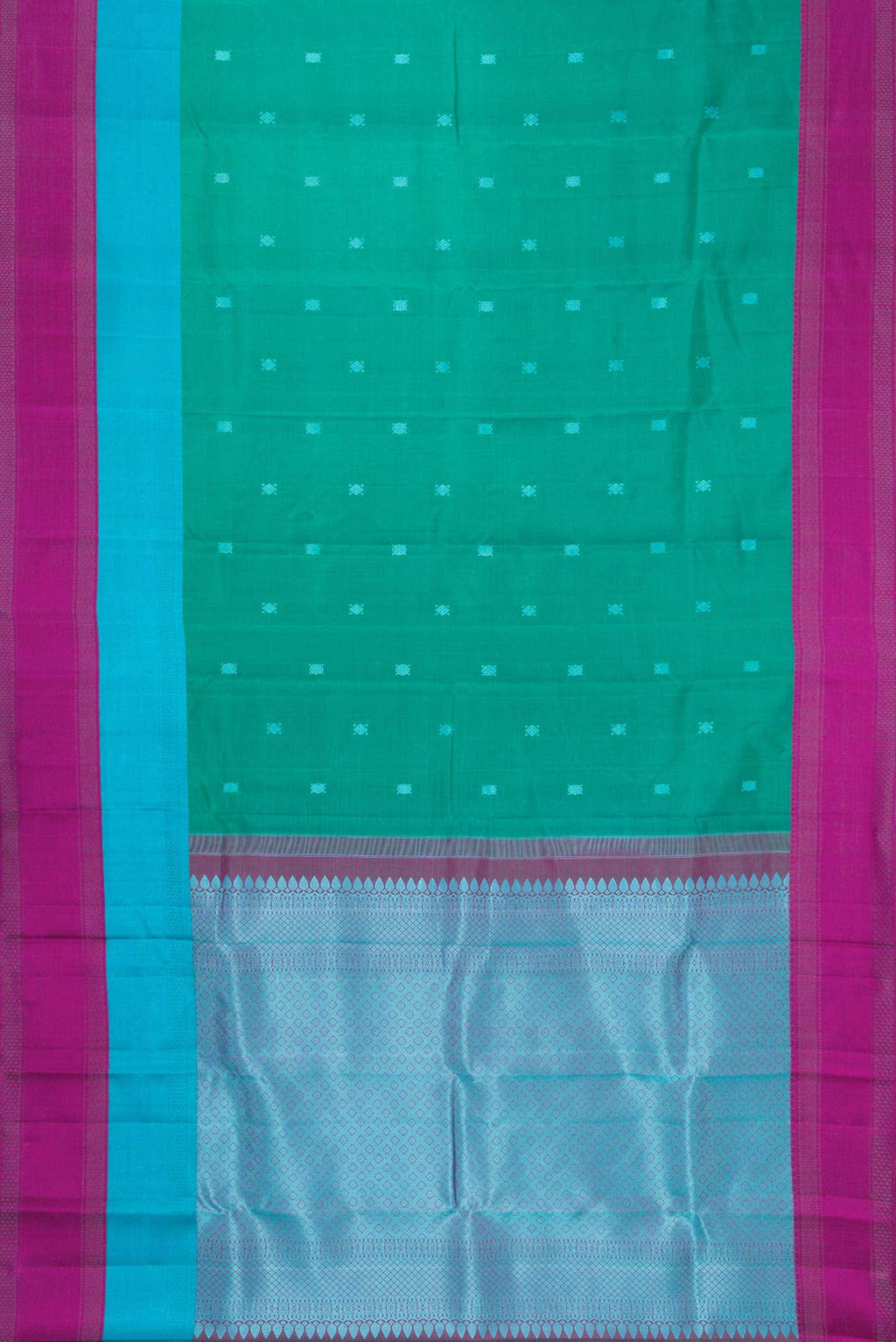 Green Dual Tone Kanchipuram Silk Saree