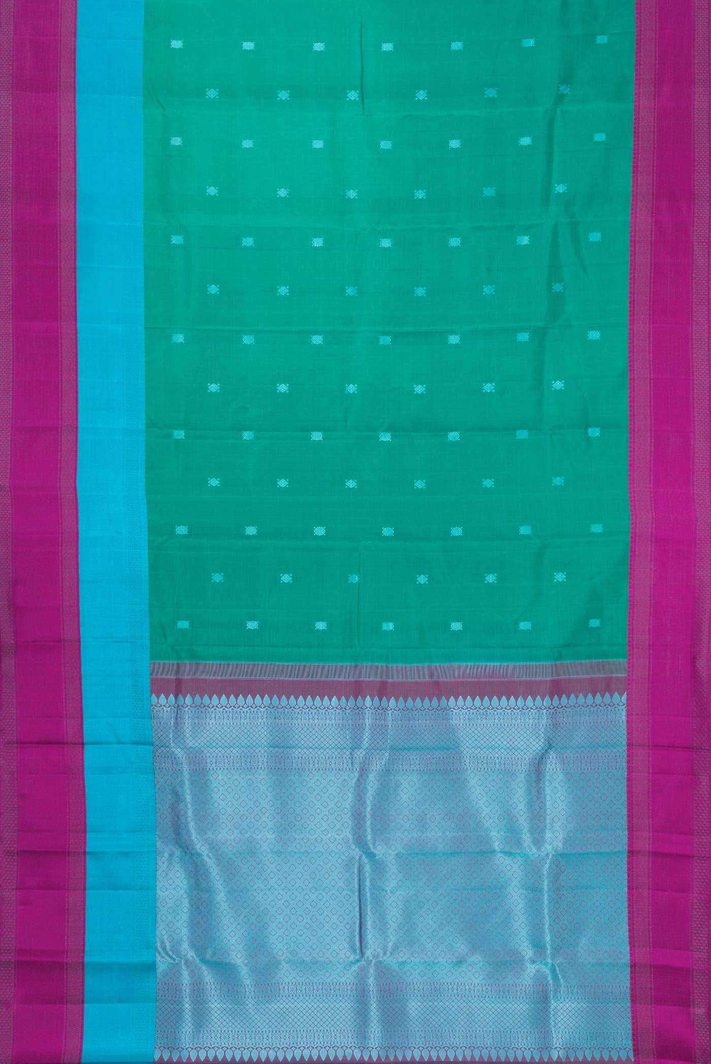 Green Dual Tone Kanchipuram Silk Saree