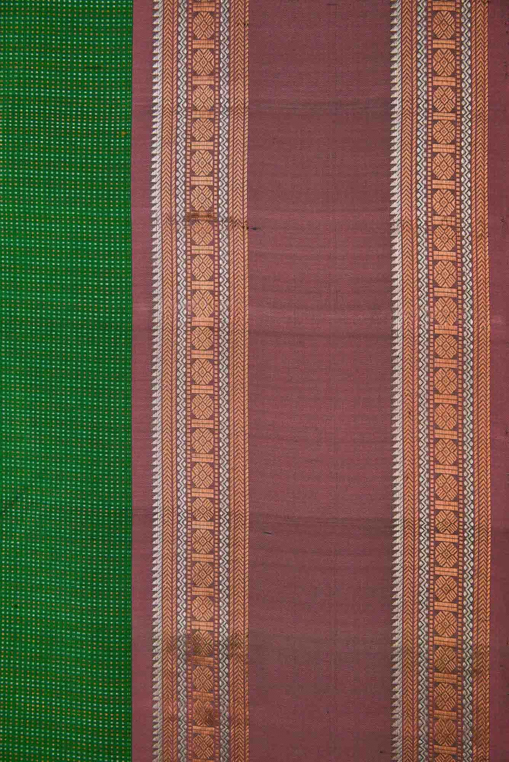 Green Dual Tone Kanchipuram Silk Saree