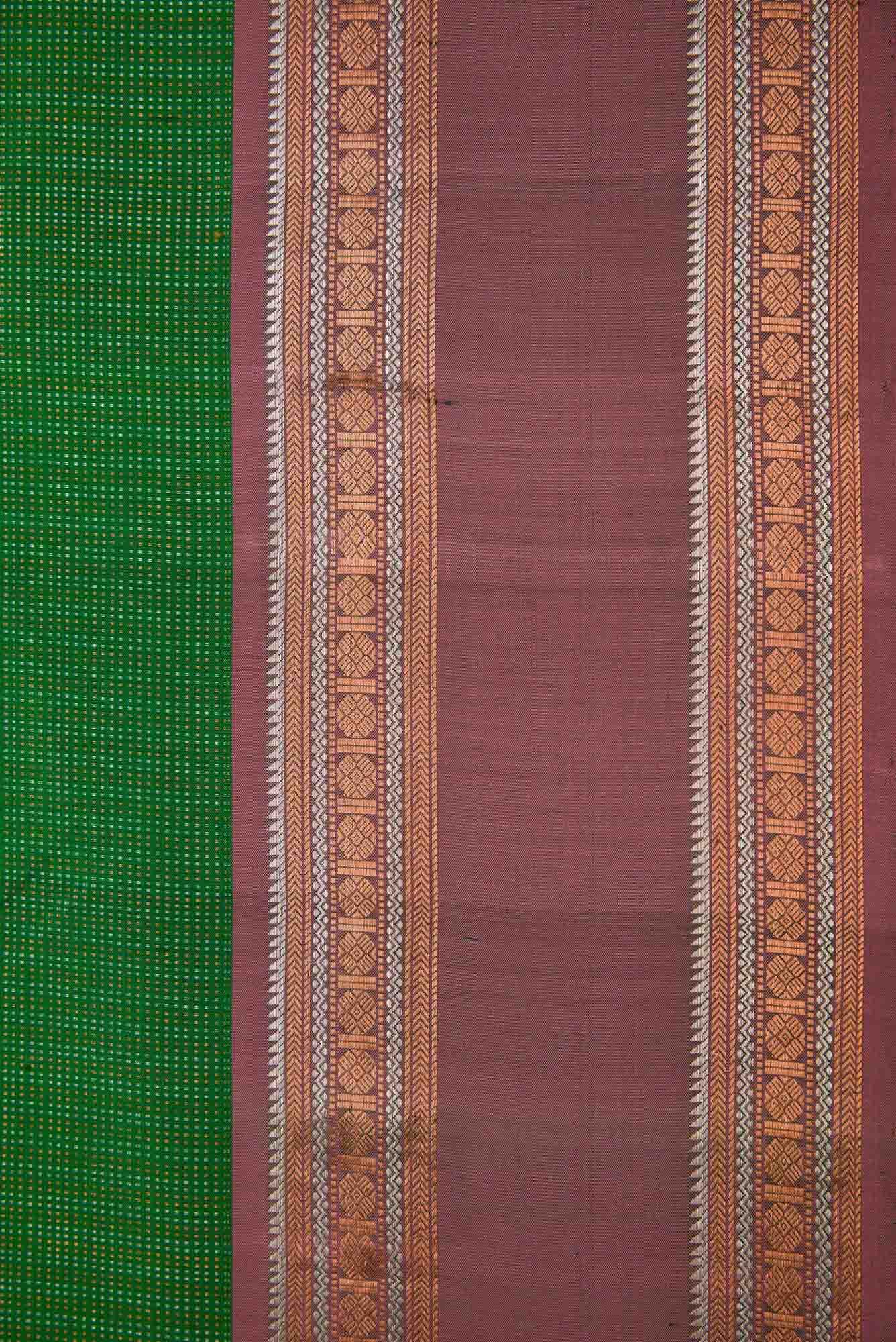 Green Dual Tone Kanchipuram Silk Saree