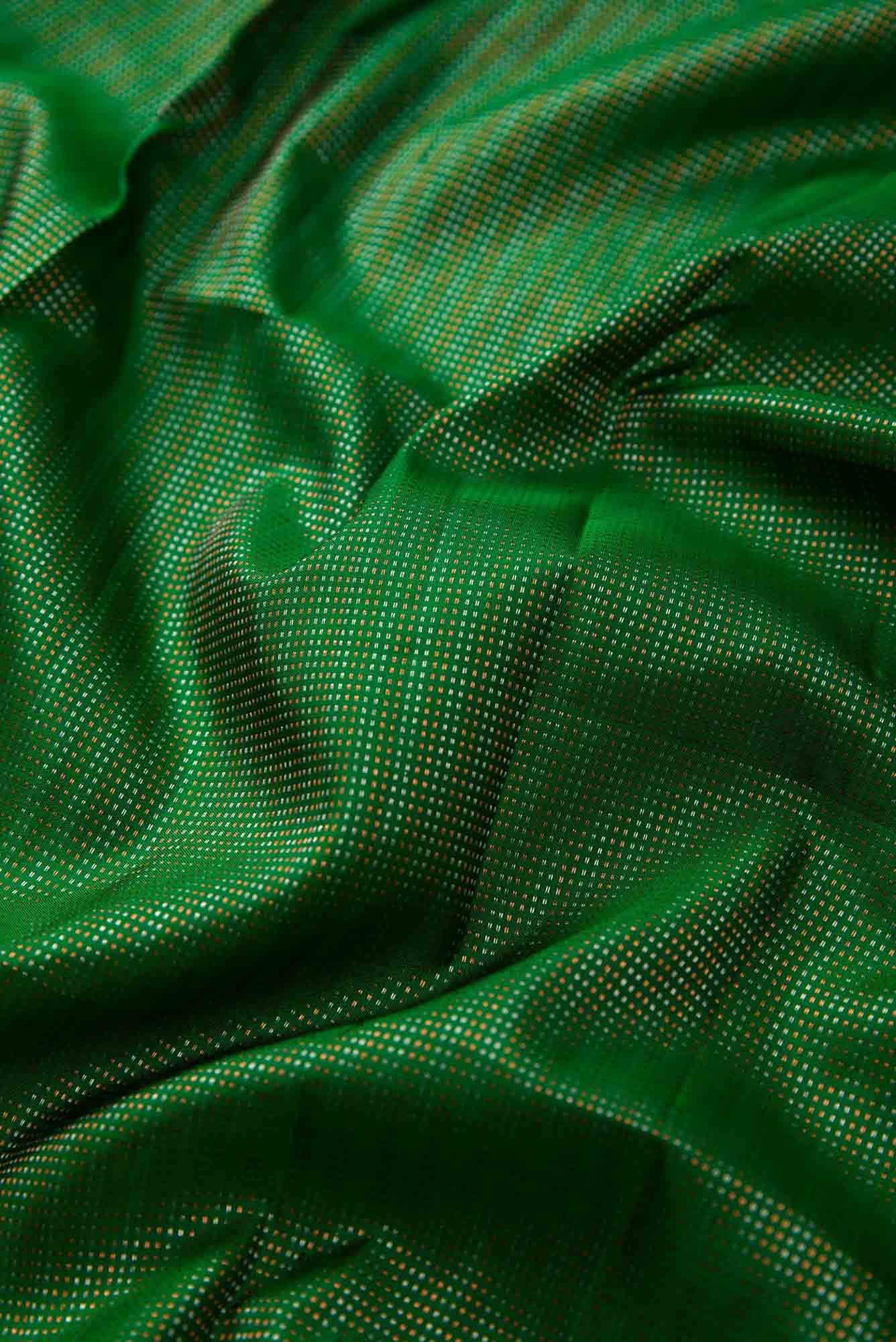 Green Dual Tone Kanchipuram Silk Saree