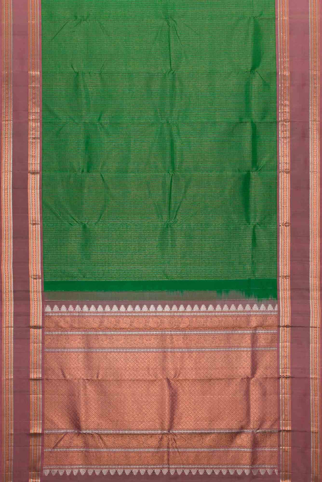 Green Dual Tone Kanchipuram Silk Saree