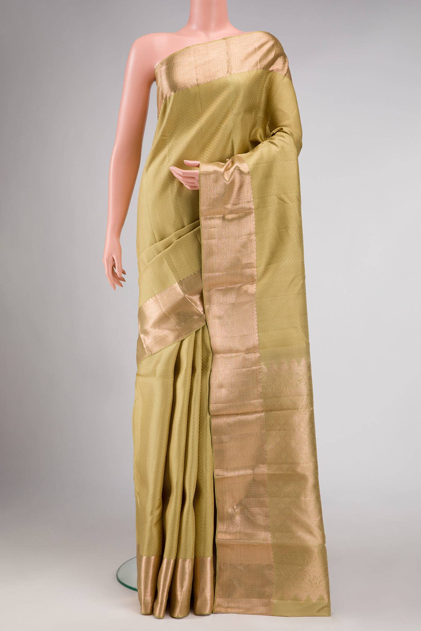 Gold Kanchipuram Silk Saree