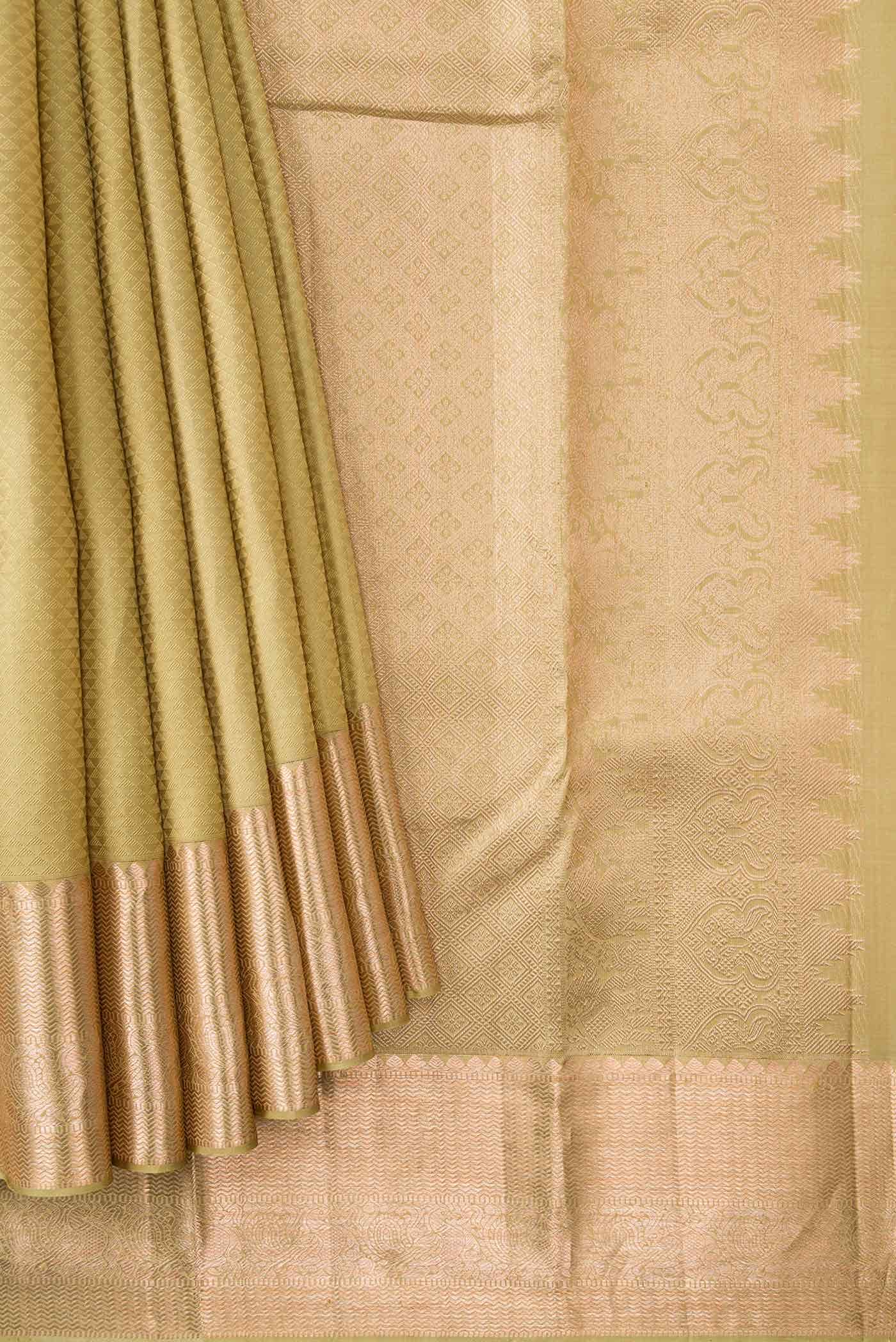 Gold Kanchipuram Silk Saree