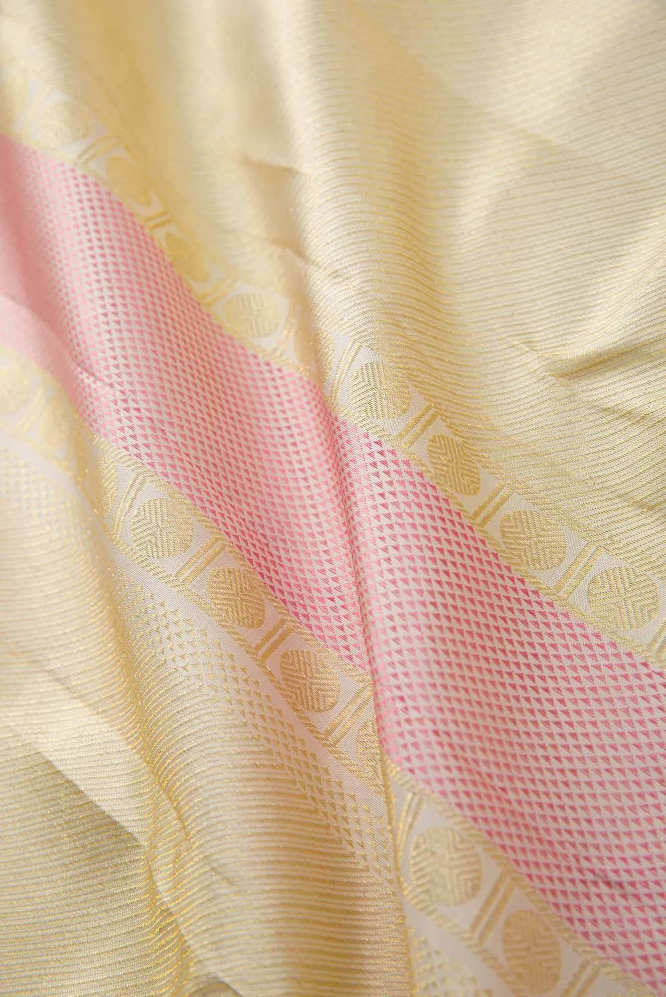 Gold Silk Dhoti With Angavastram (8X4) Muzham