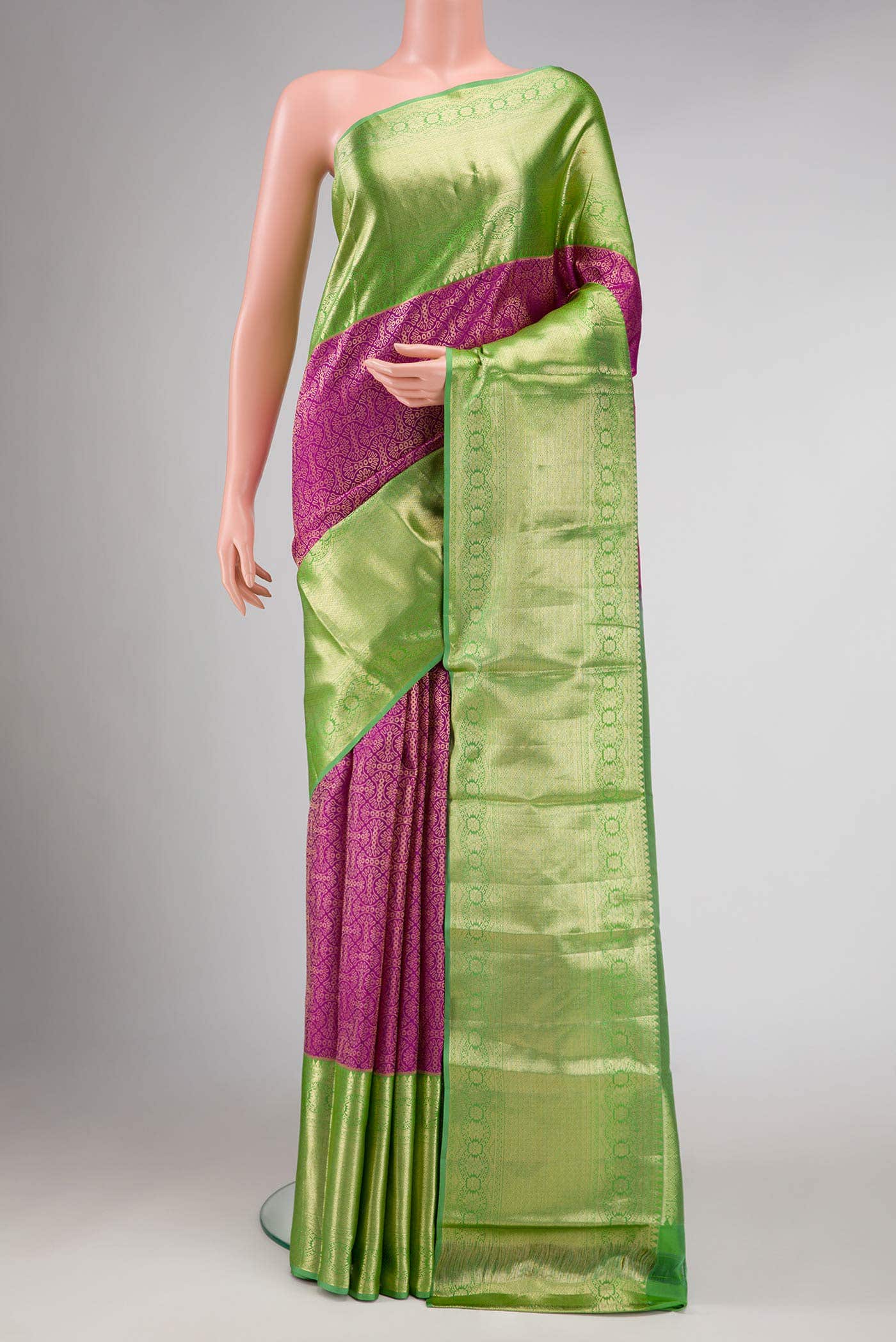 Purple Kanchipuram Silk Saree
