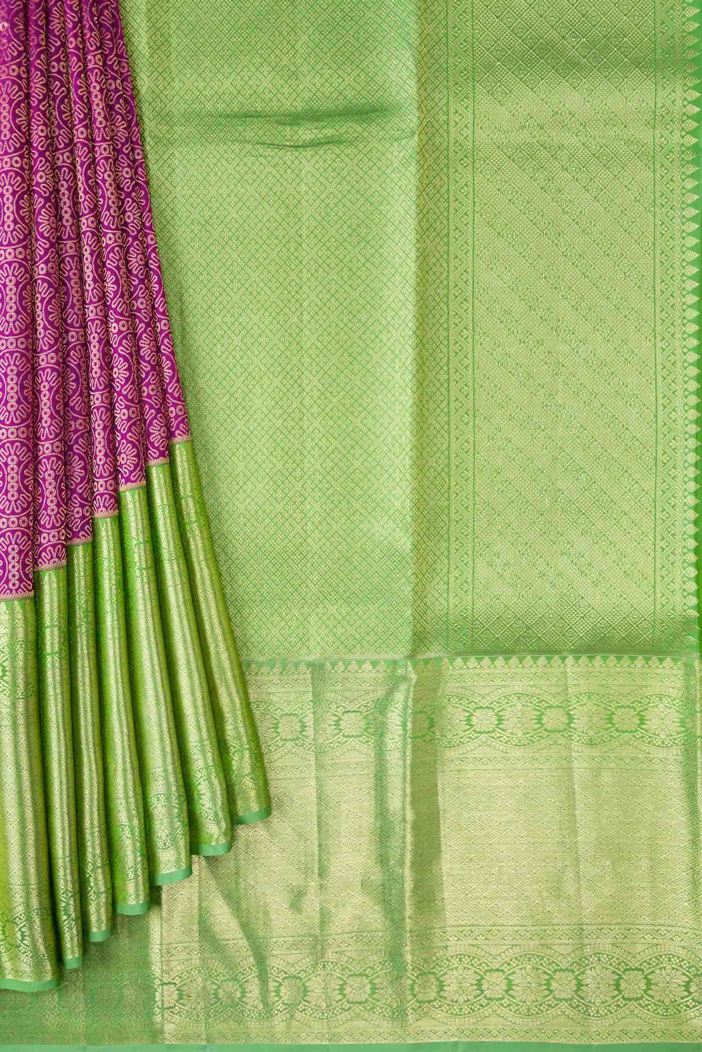 Purple Kanchipuram Silk Saree