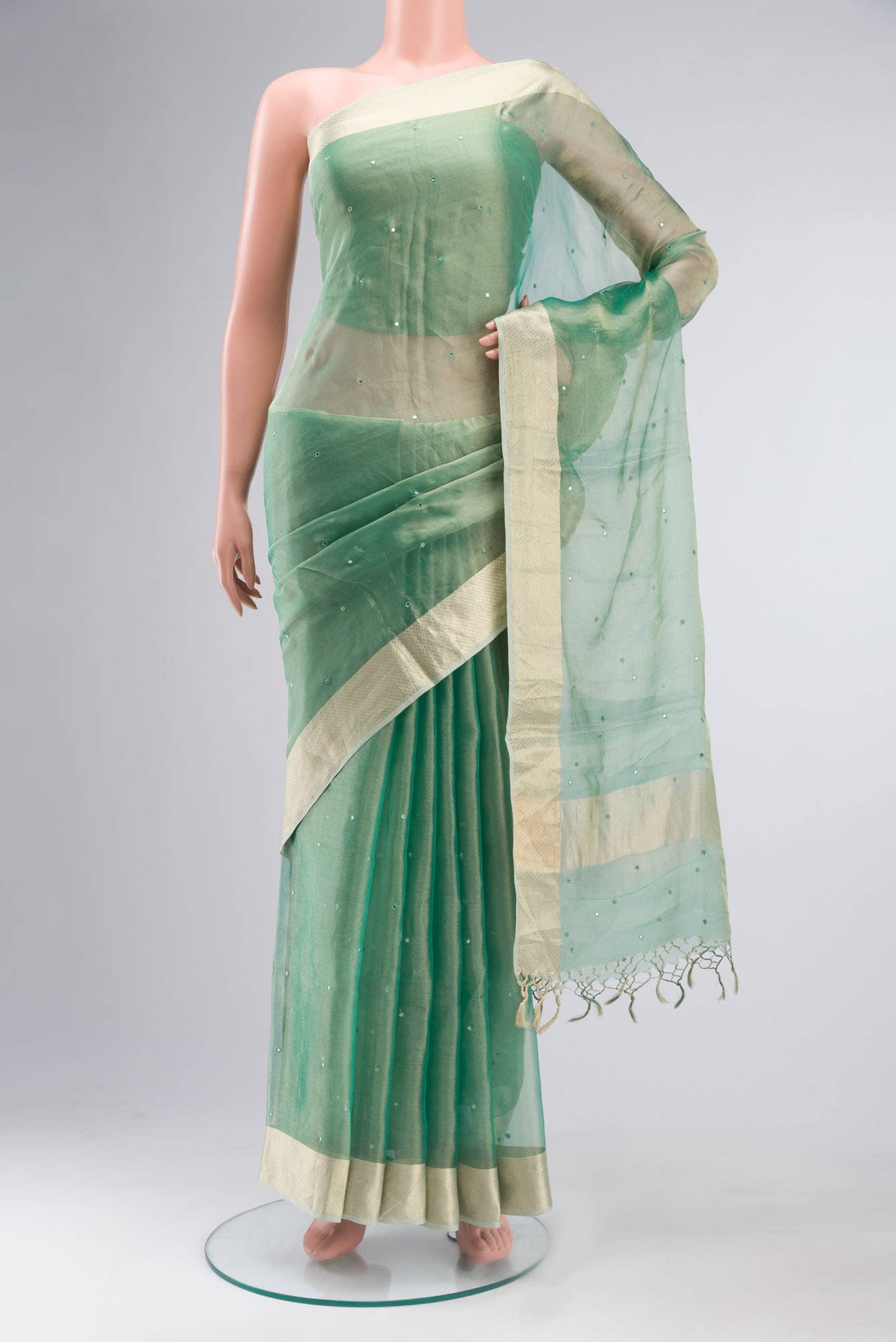 Green Tissue Silk Saree