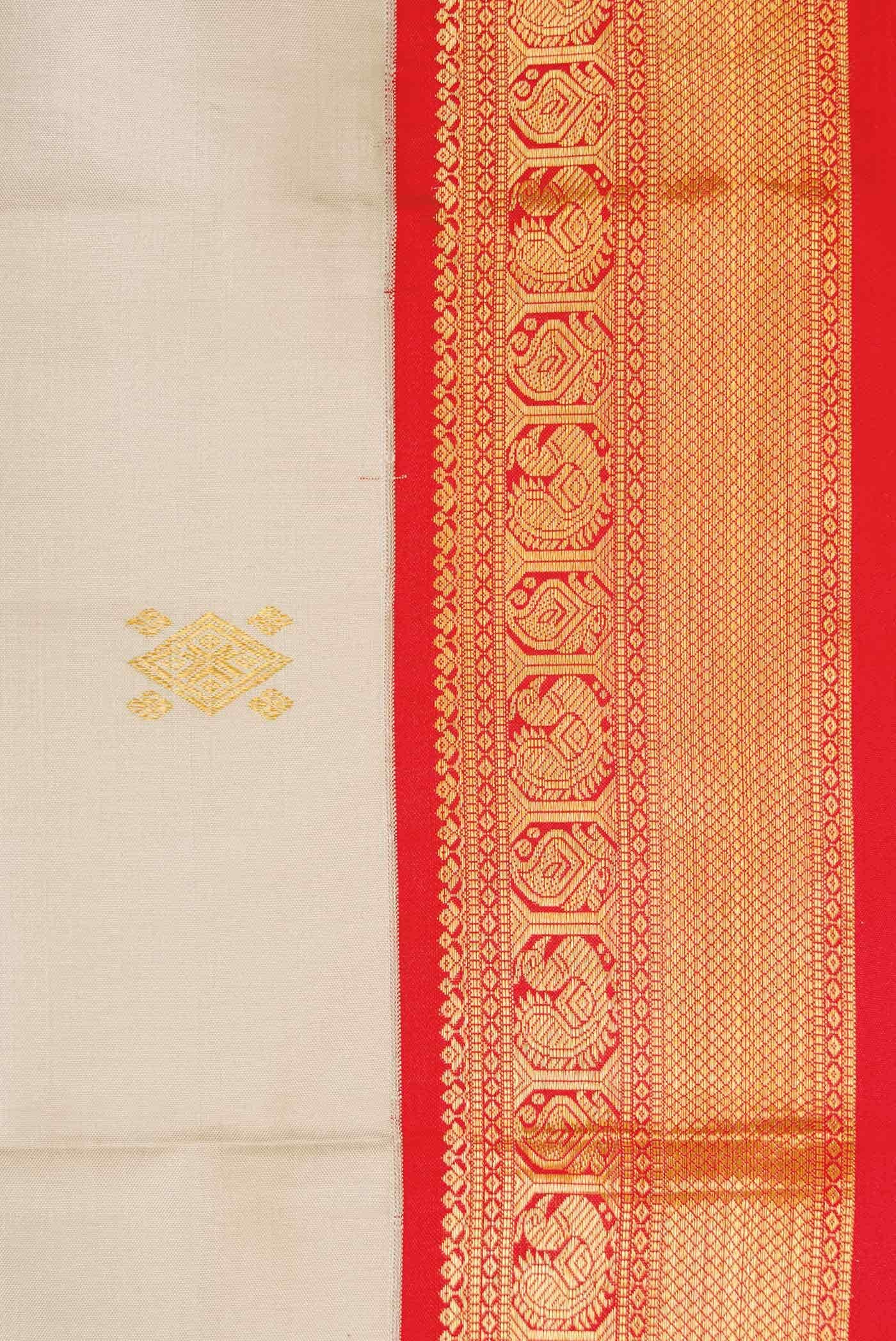 Dark Beige Kanchipuram Silk Saree