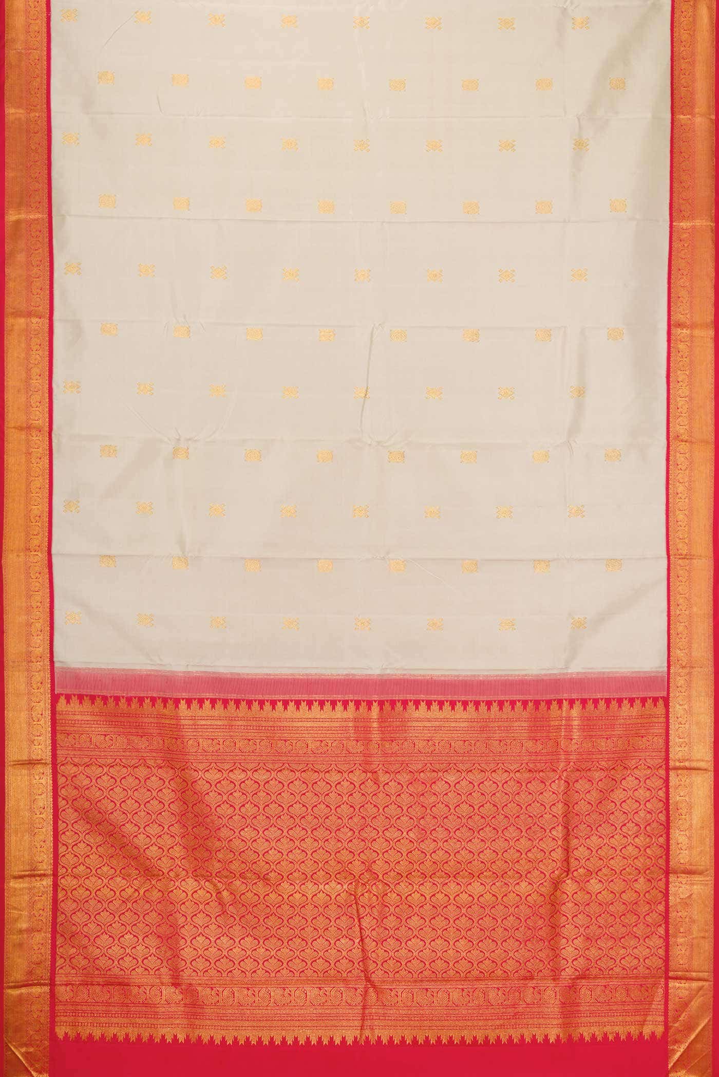Dark Beige Kanchipuram Silk Saree