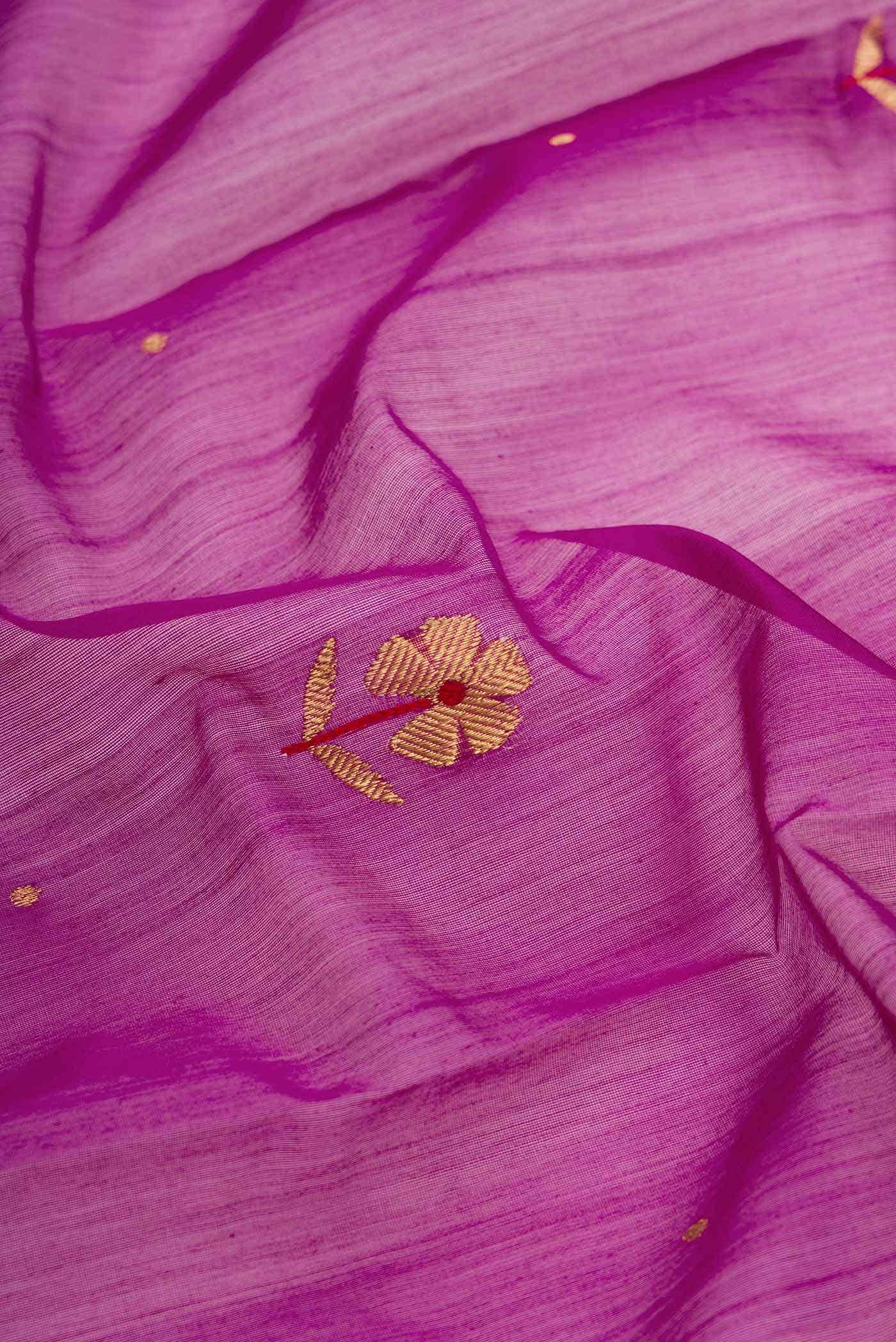 Magenta Chanderi Silk Saree
