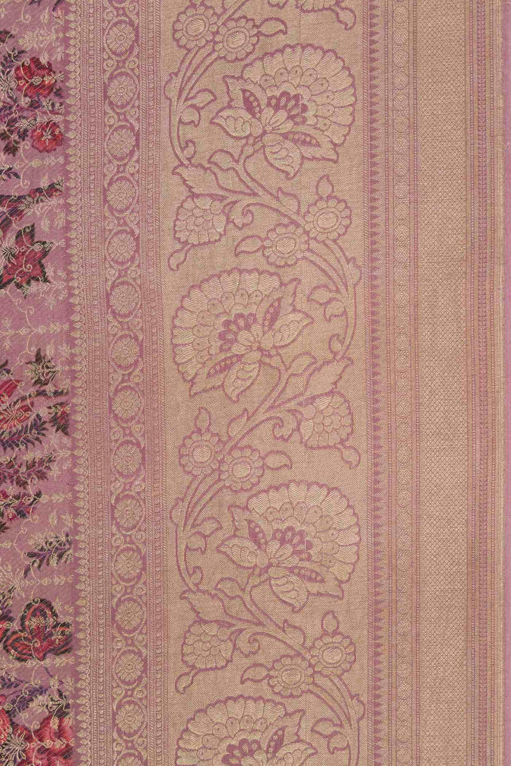 Lavender Dual Tone Banarasi Georgette Saree