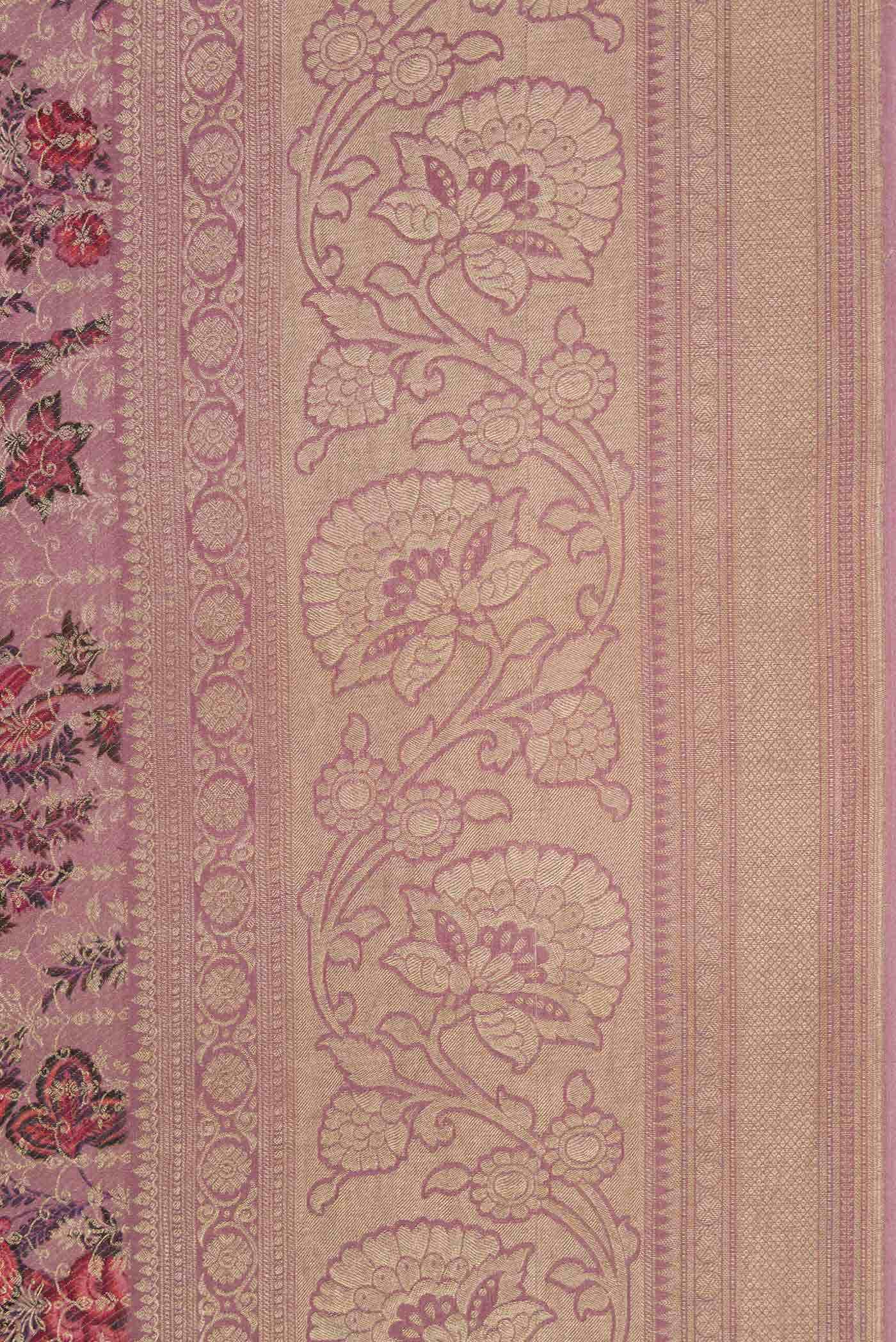 Lavender Dual Tone Banarasi Georgette Saree