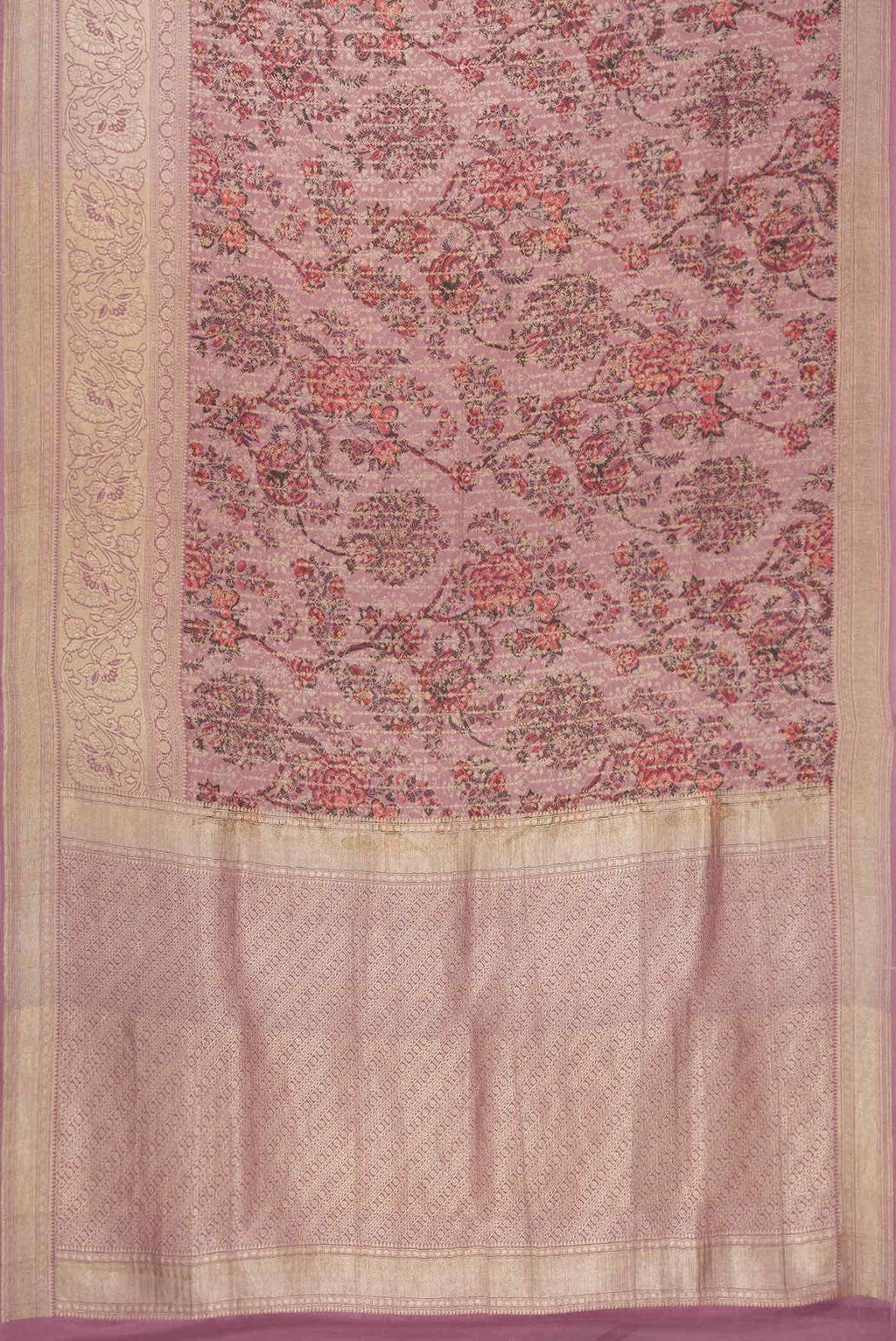 Lavender Dual Tone Banarasi Georgette Saree