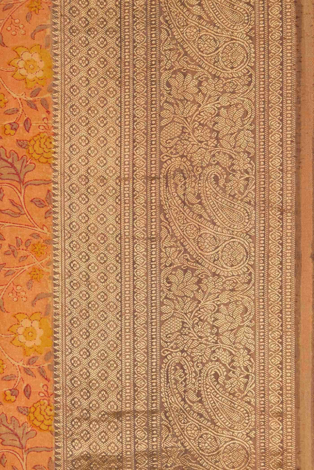 Mustard Kanchipuram Silk Saree