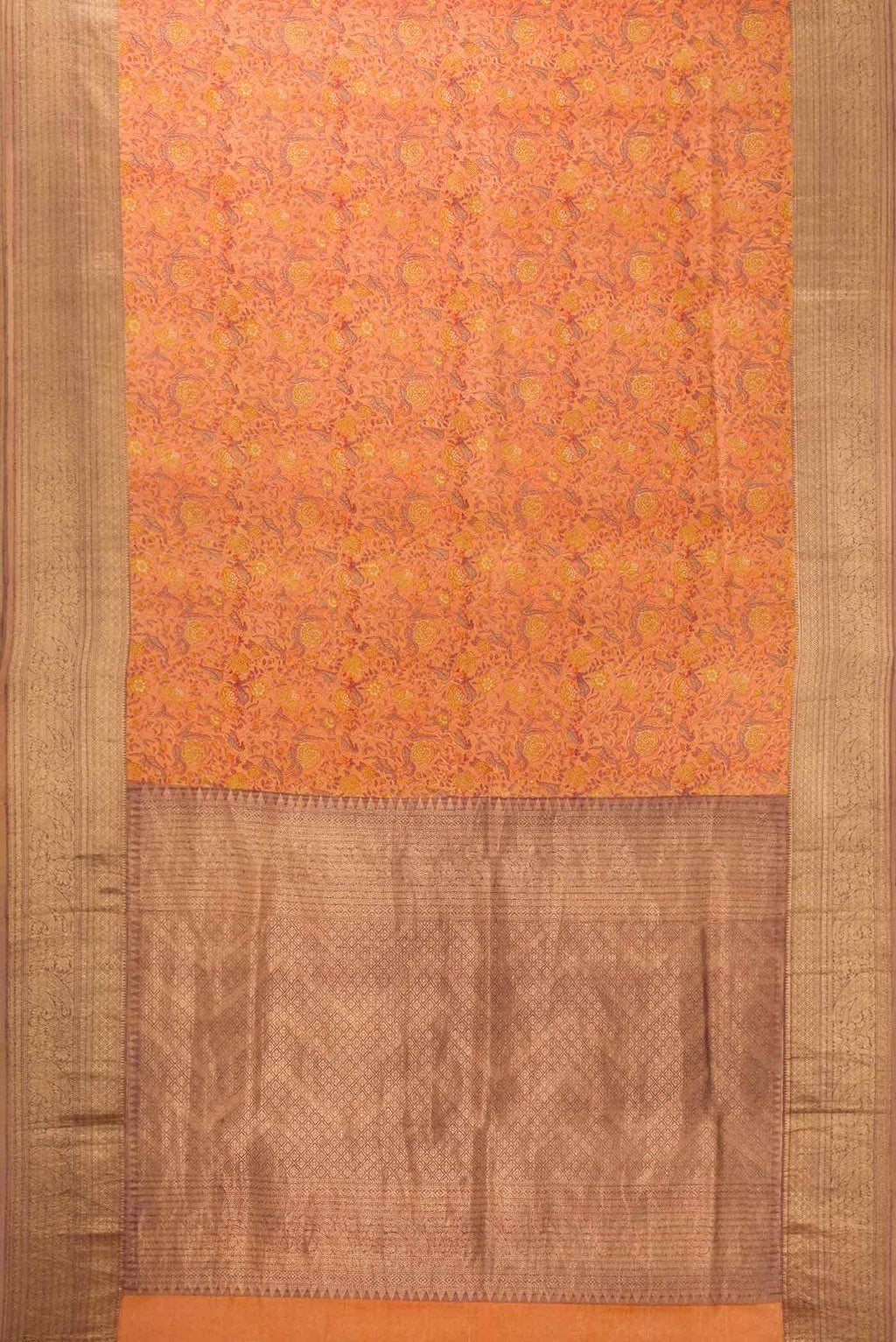 Mustard Kanchipuram Silk Saree
