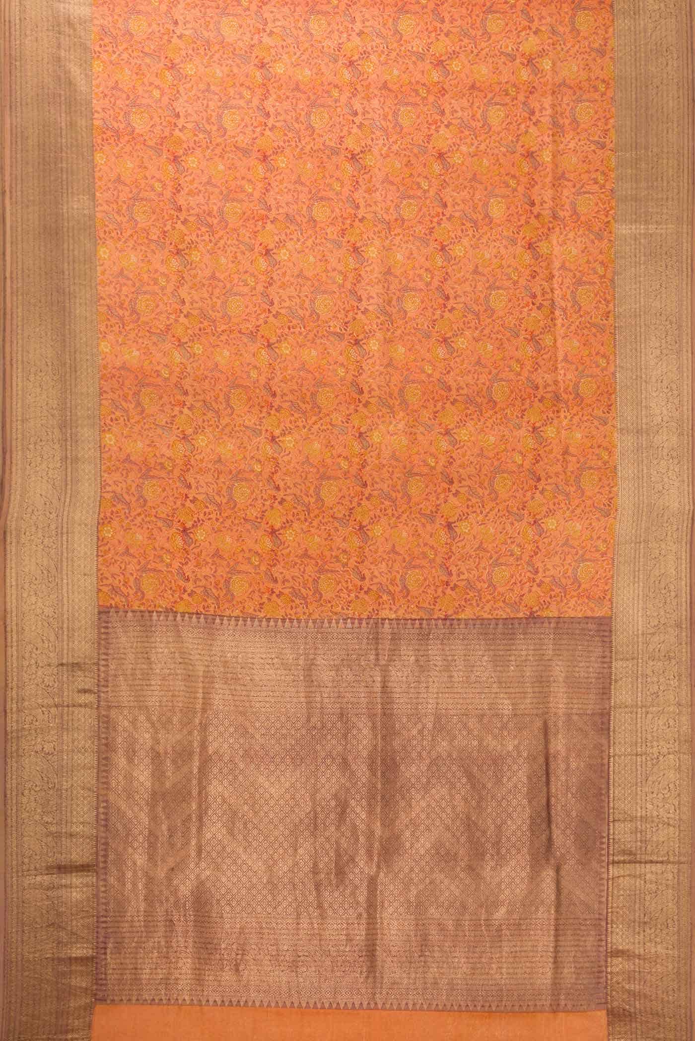 Mustard Kanchipuram Silk Saree