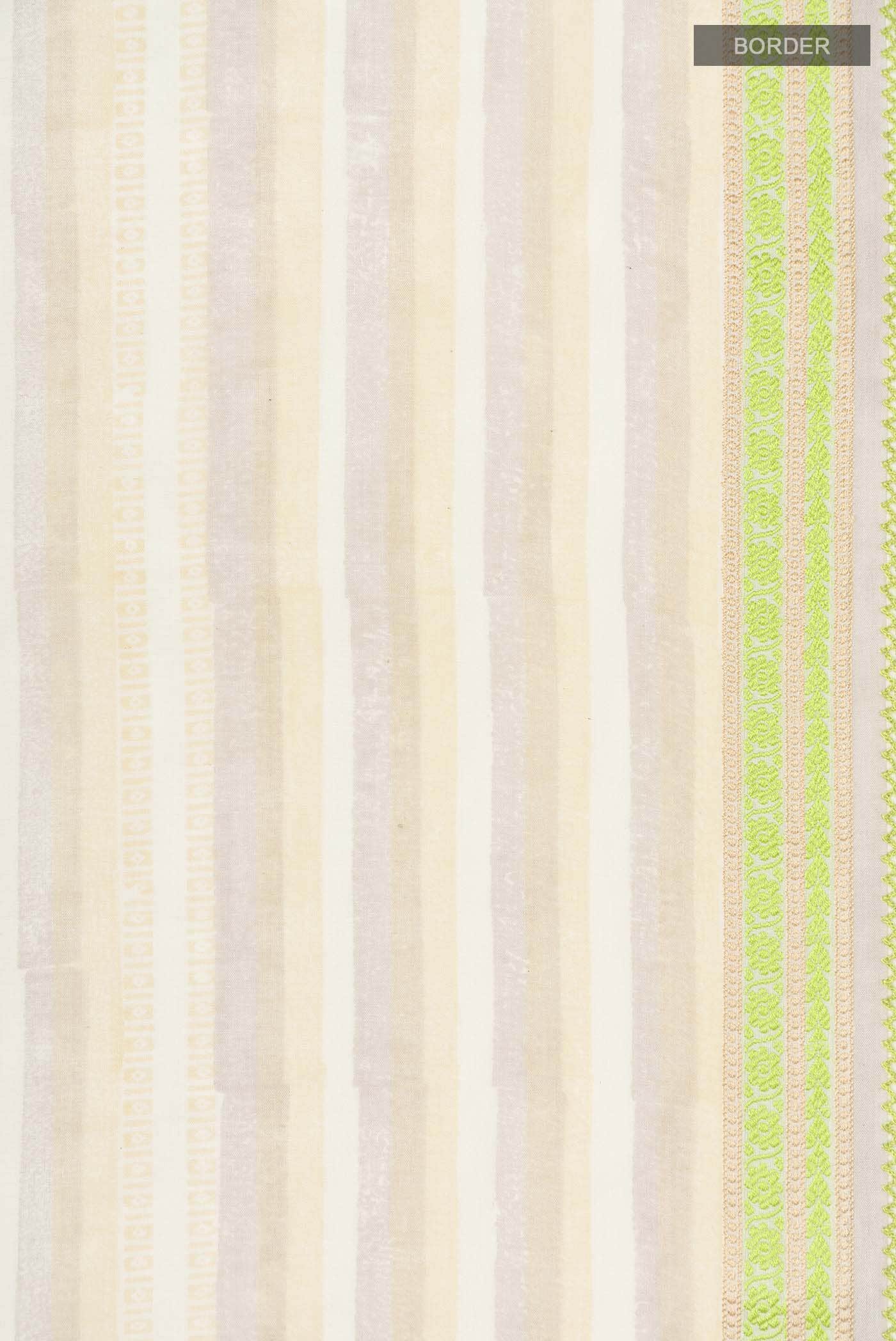 Beige Silk Cotton Saree