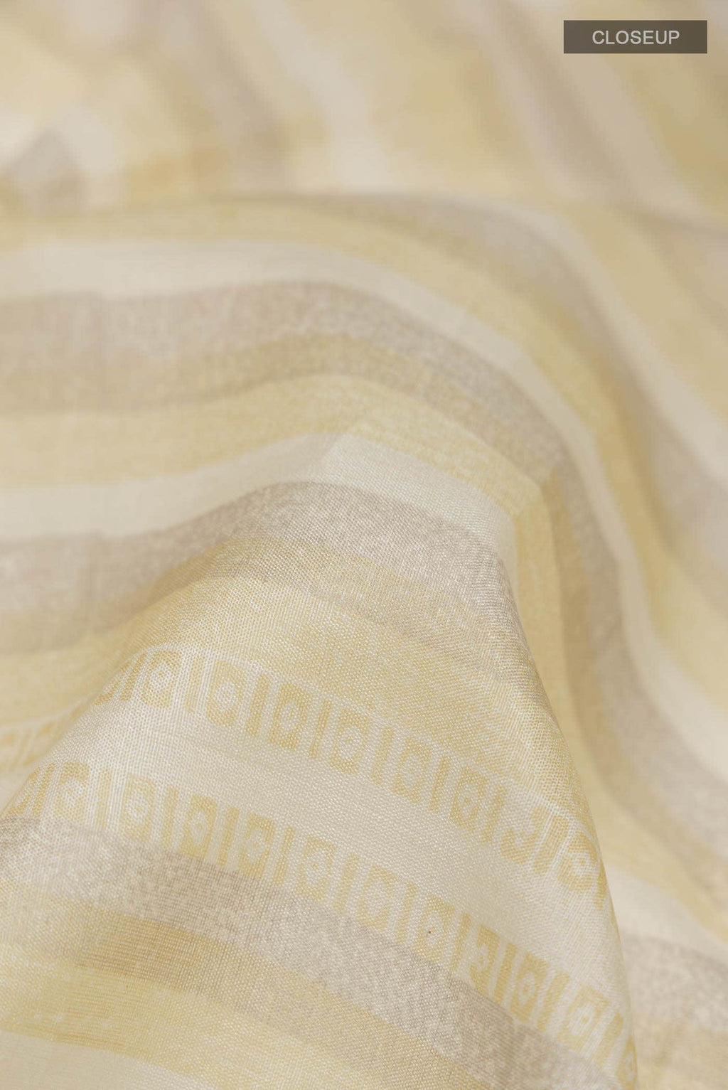 Beige Silk Cotton Saree