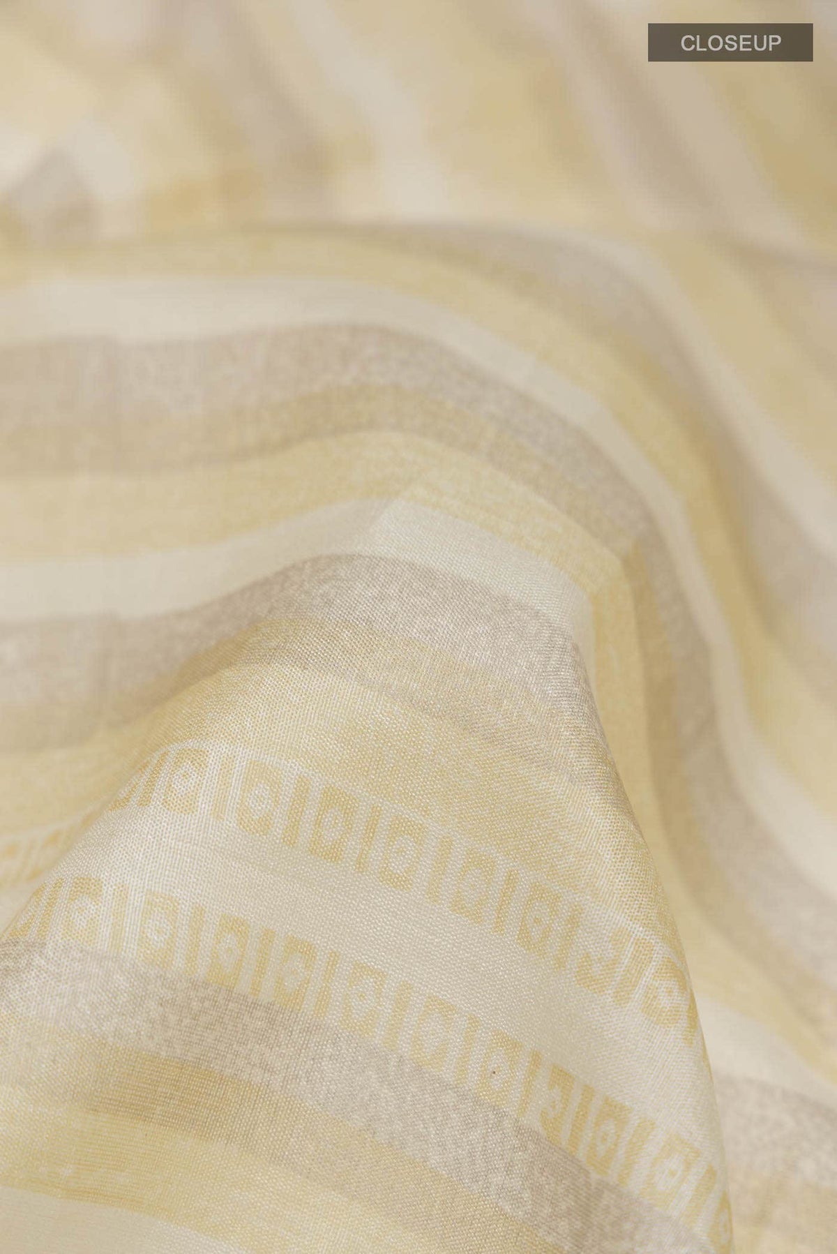 Beige Silk Cotton Saree