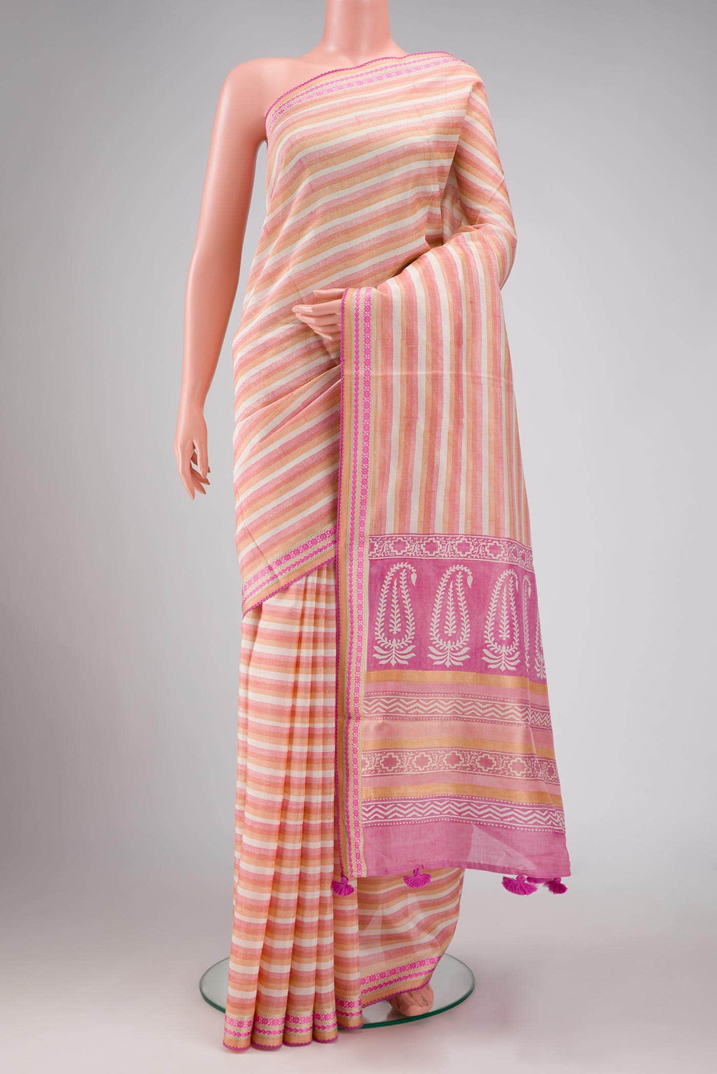 Multi Tussar Silk Saree
