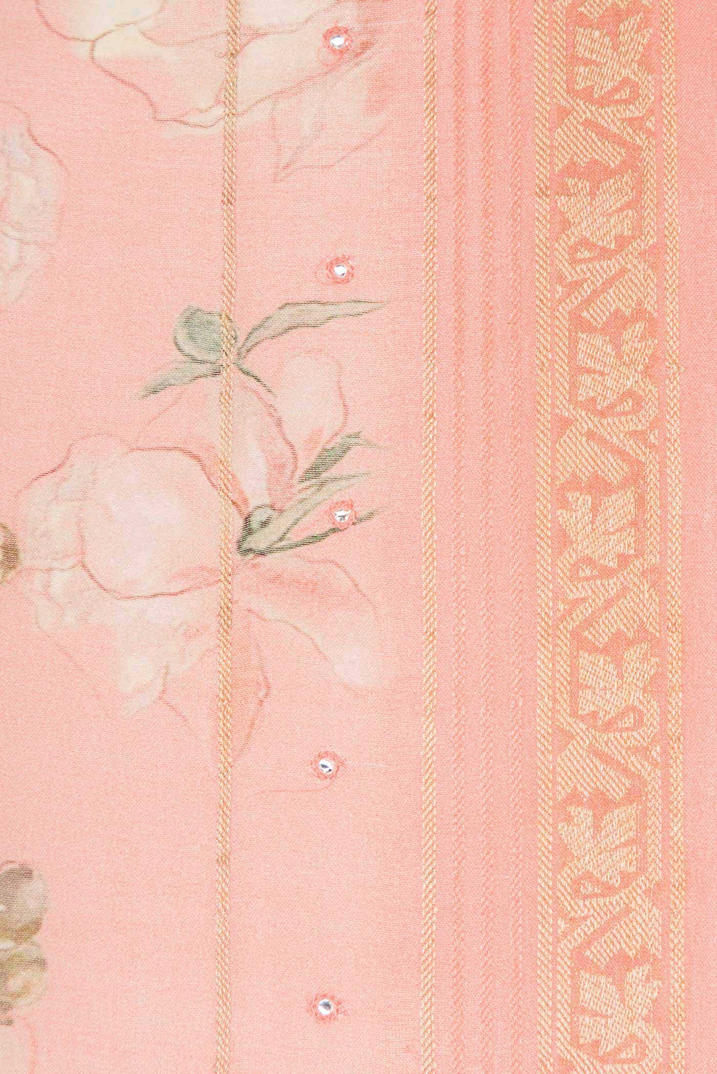 Peach Dual Tone Chanderi Silk Saree